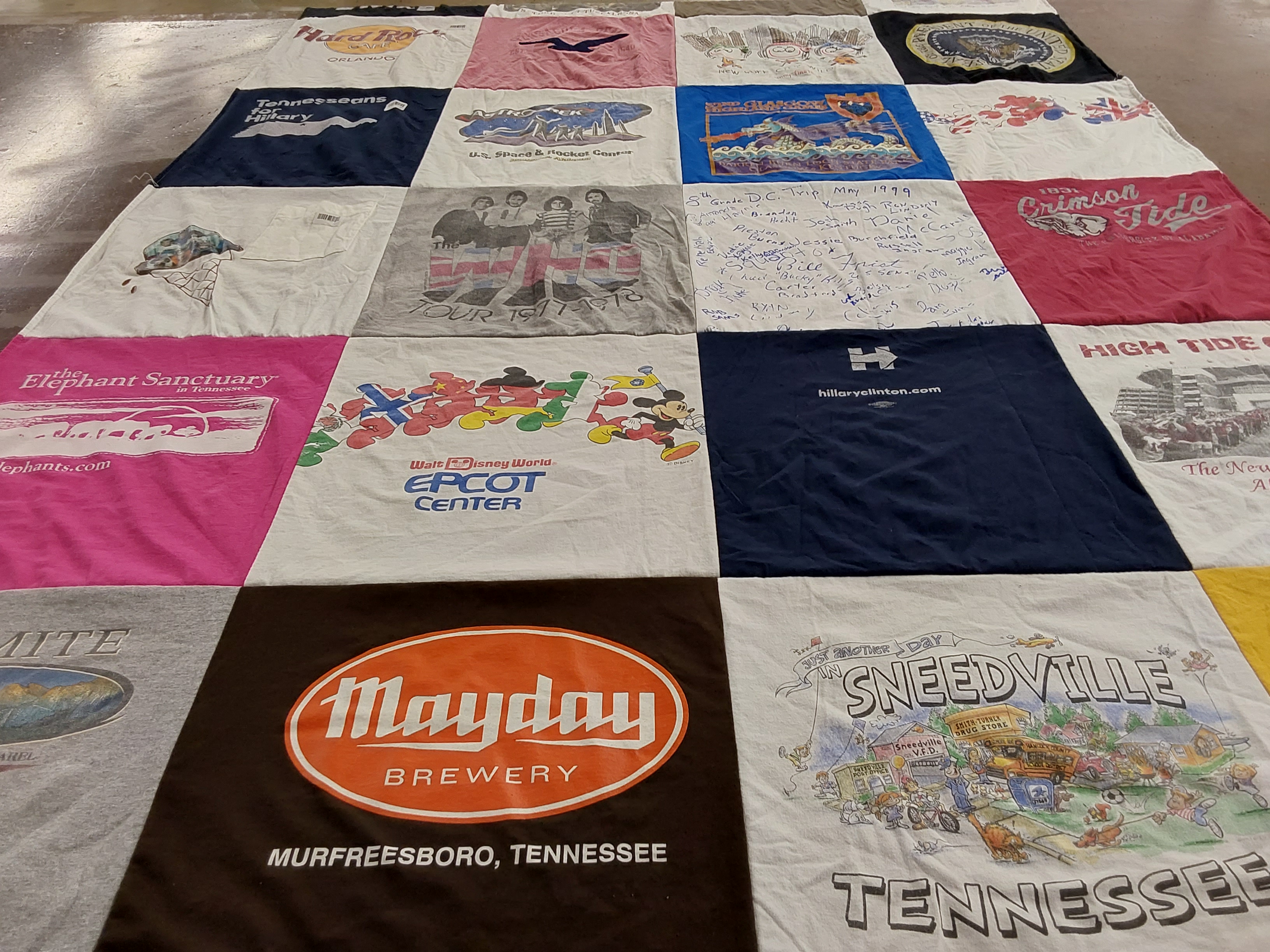 T-shirt quilt from university of alabama by Pam from FL