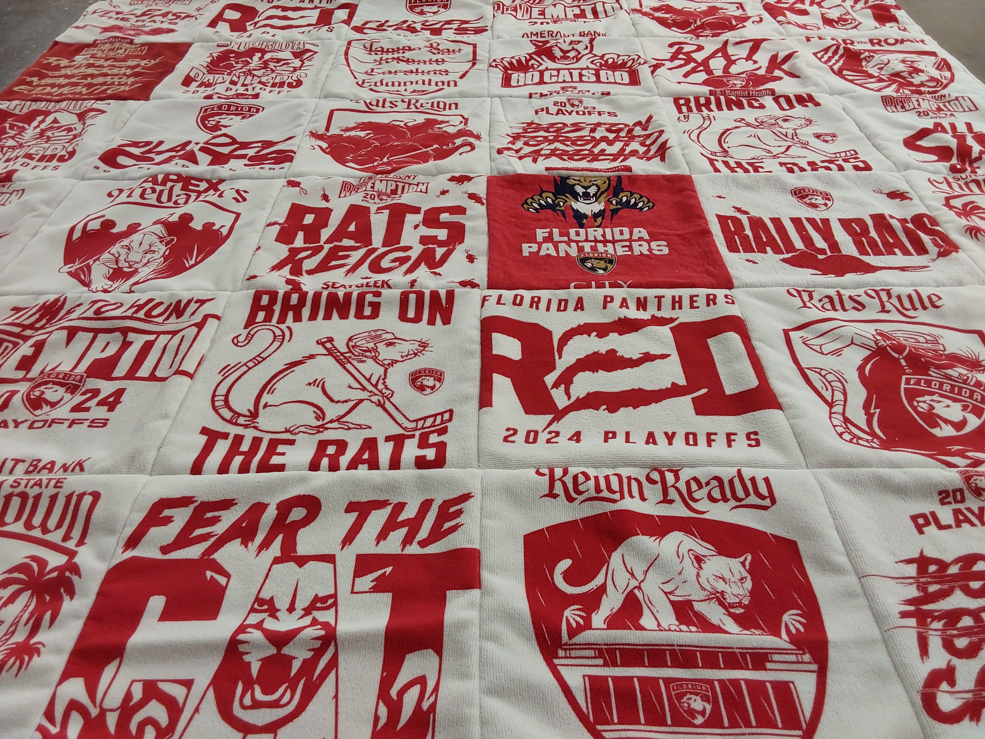 T-shirt quilt featuring florida panthers by Angela from FL