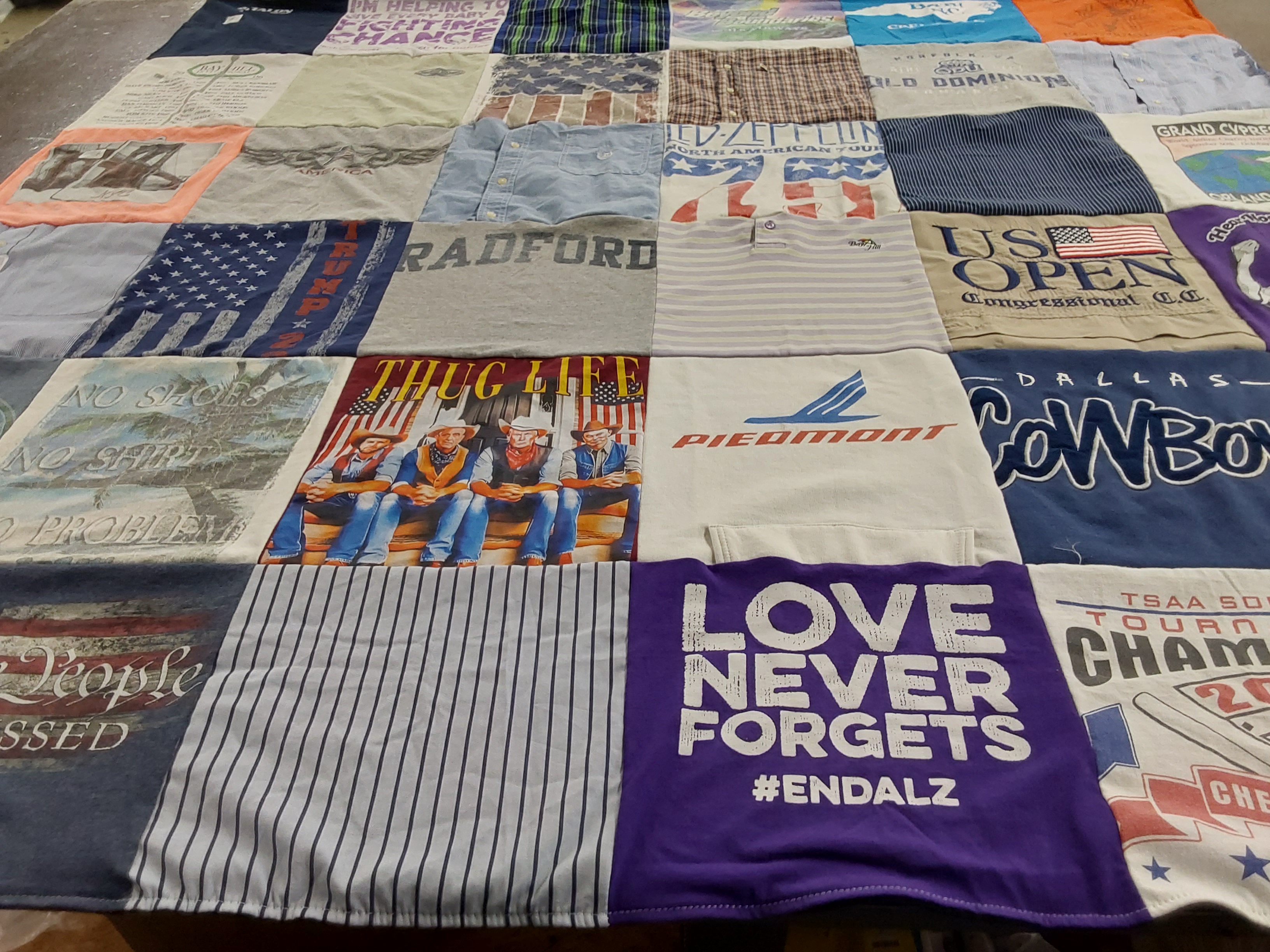 T-shirt quilt featuring dallas cowboys by Nancy from VA