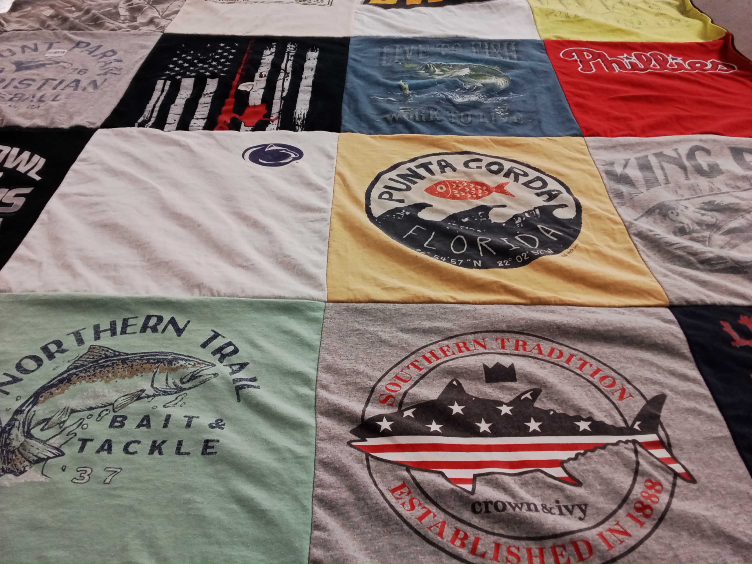 T-shirt quilt featuring philadelphia phillies by Melissa from FL