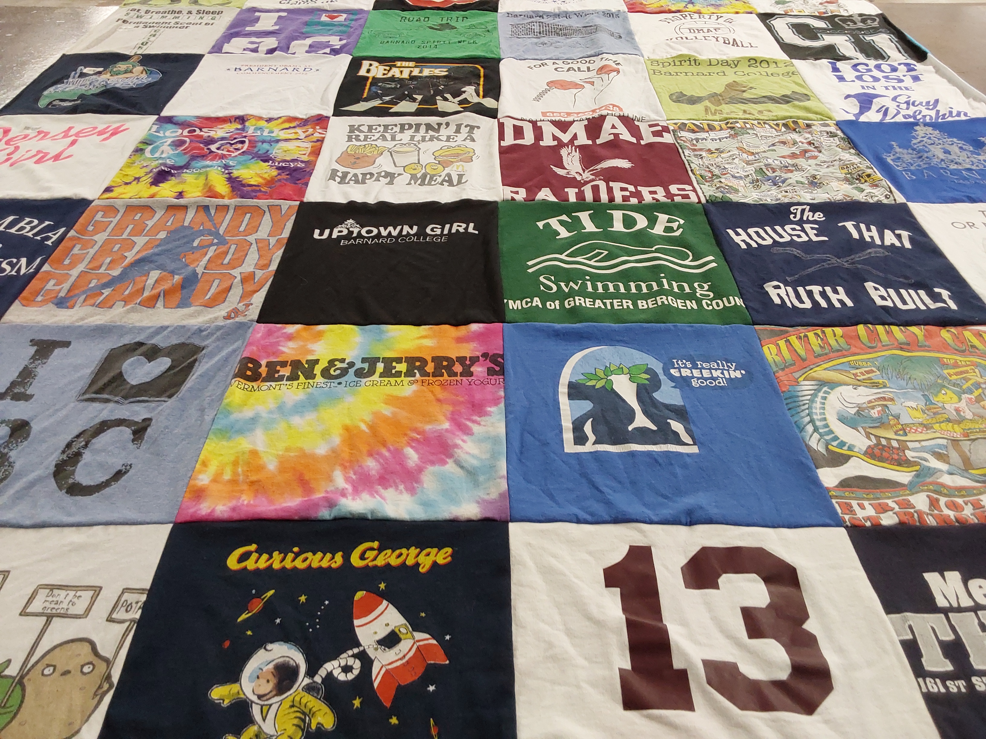 T-shirt quilt featuring raiders, tide by LAURA from DC