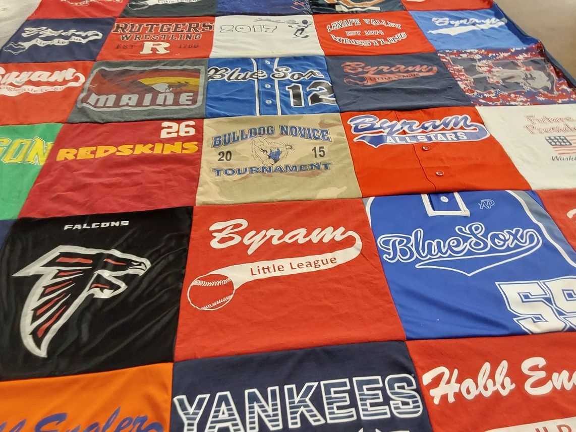 T-shirt quilt featuring byram allstars, blue sox by Stephanie from NJ