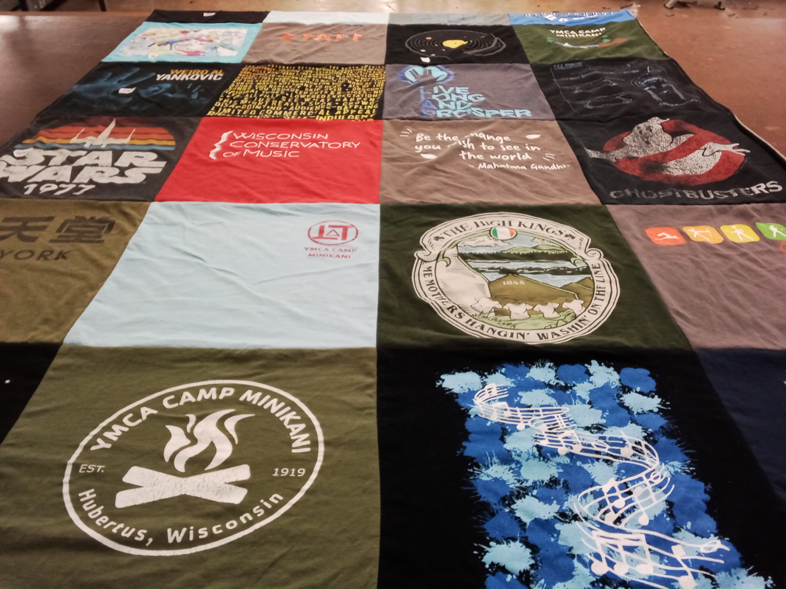 T-shirt quilt from wisconsin conservatory of music by Sara from WI