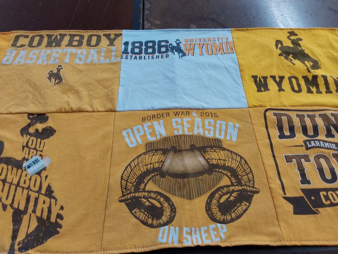 T-shirt quilt featuring university of wyoming basketball by Jacob from IN