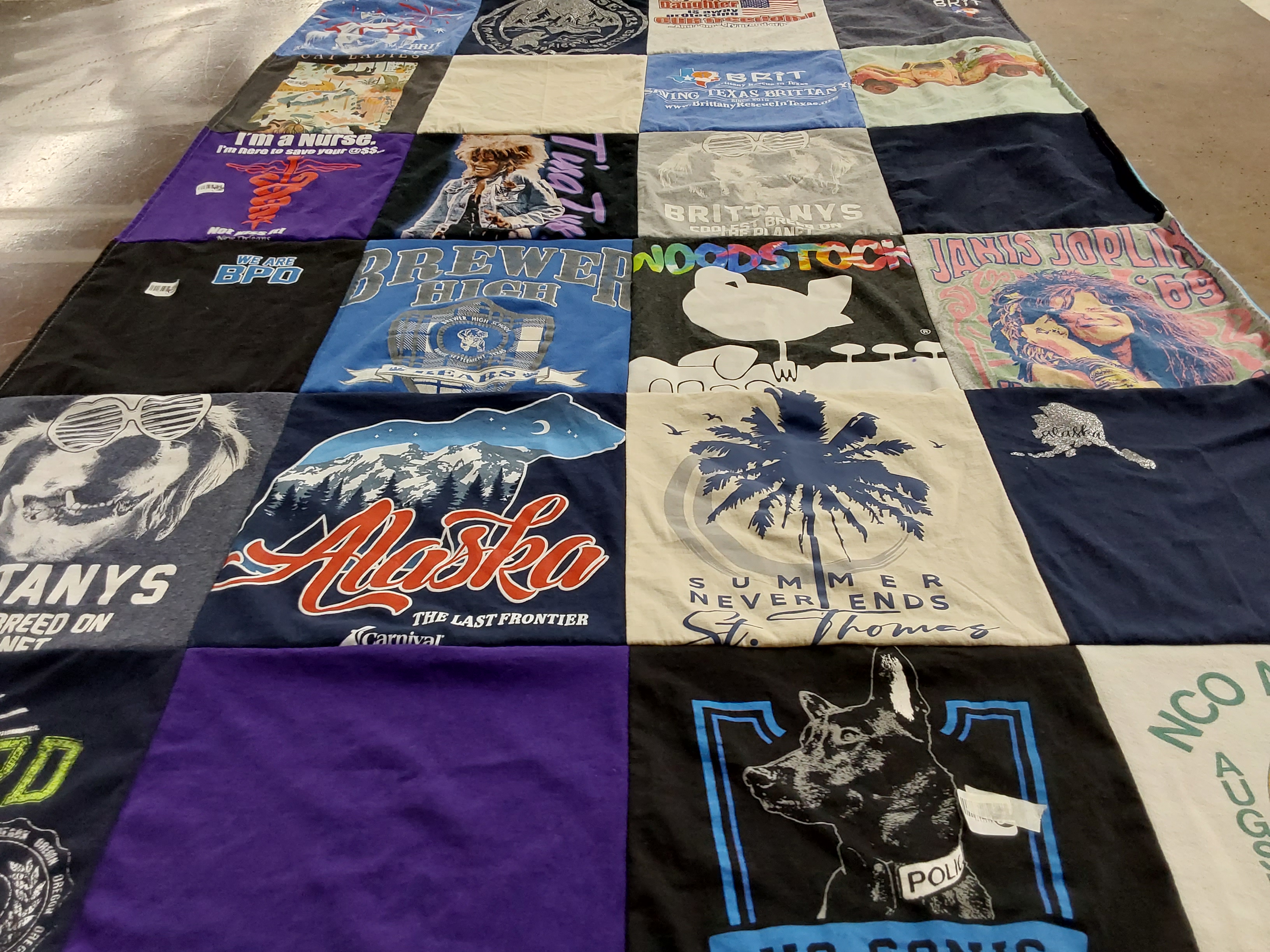 T-shirt quilt from brewer high school by Theresa from TX
