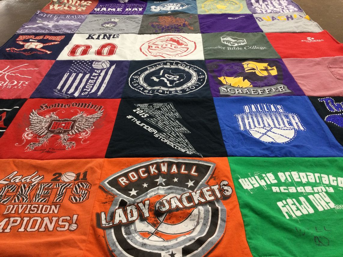 T-shirt quilt featuring rockwall lady jackets, dallas thunder by Kenna from TX