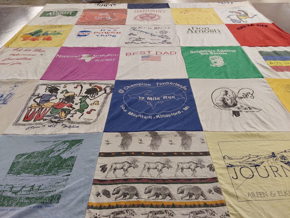 T-shirt quilt from harvard university by Don from MN