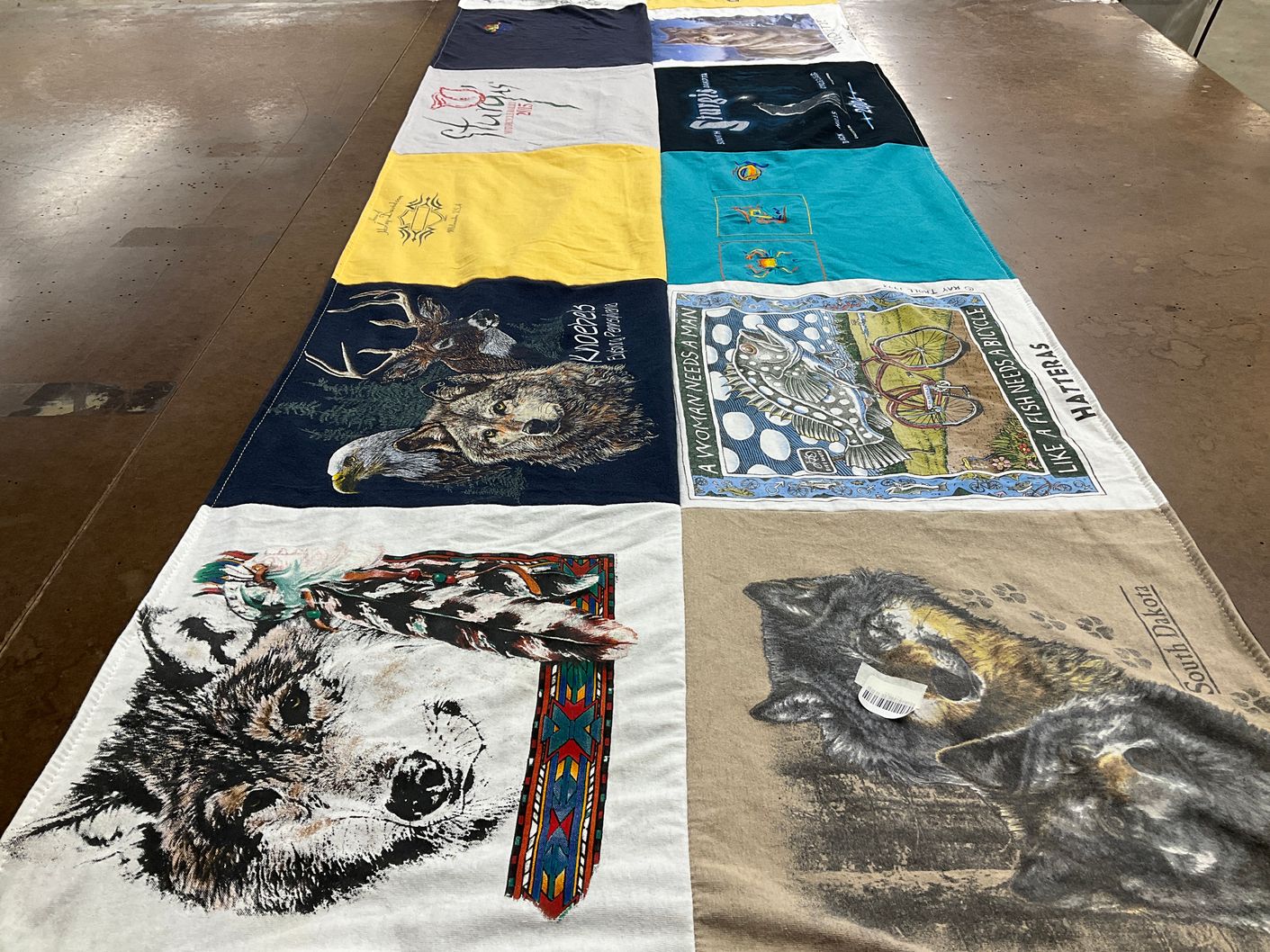 T-shirt quilt with outdoors, wildlife themes by Shelley from PA