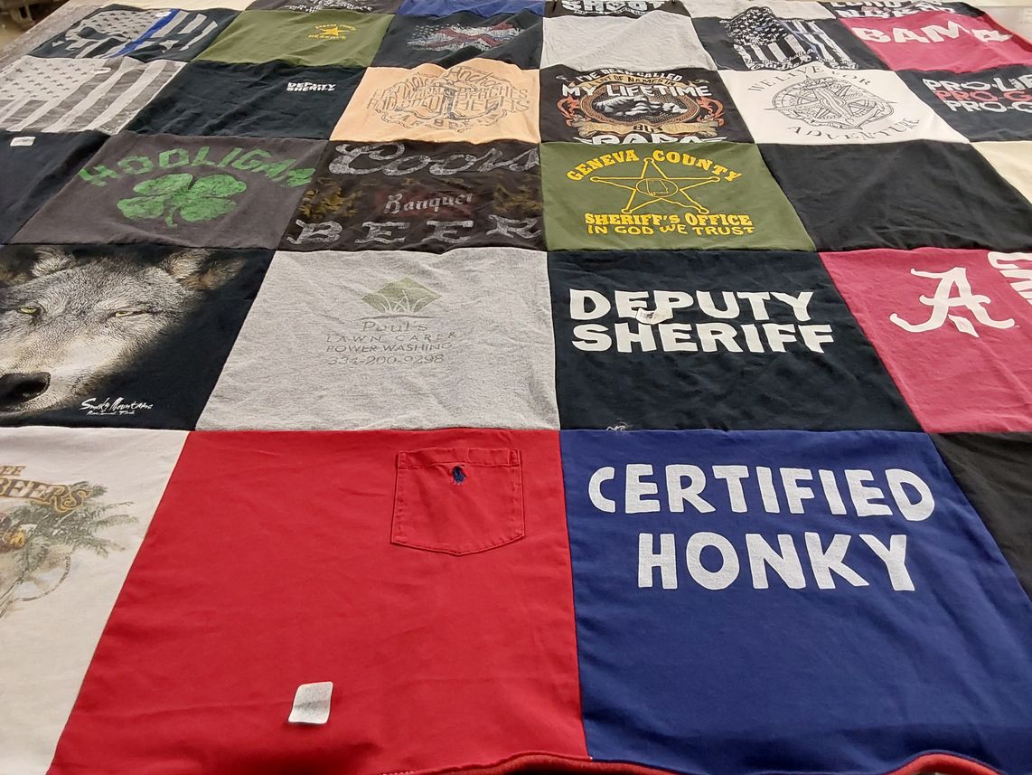 T-shirt quilt from university of alabama by Debbie from AL