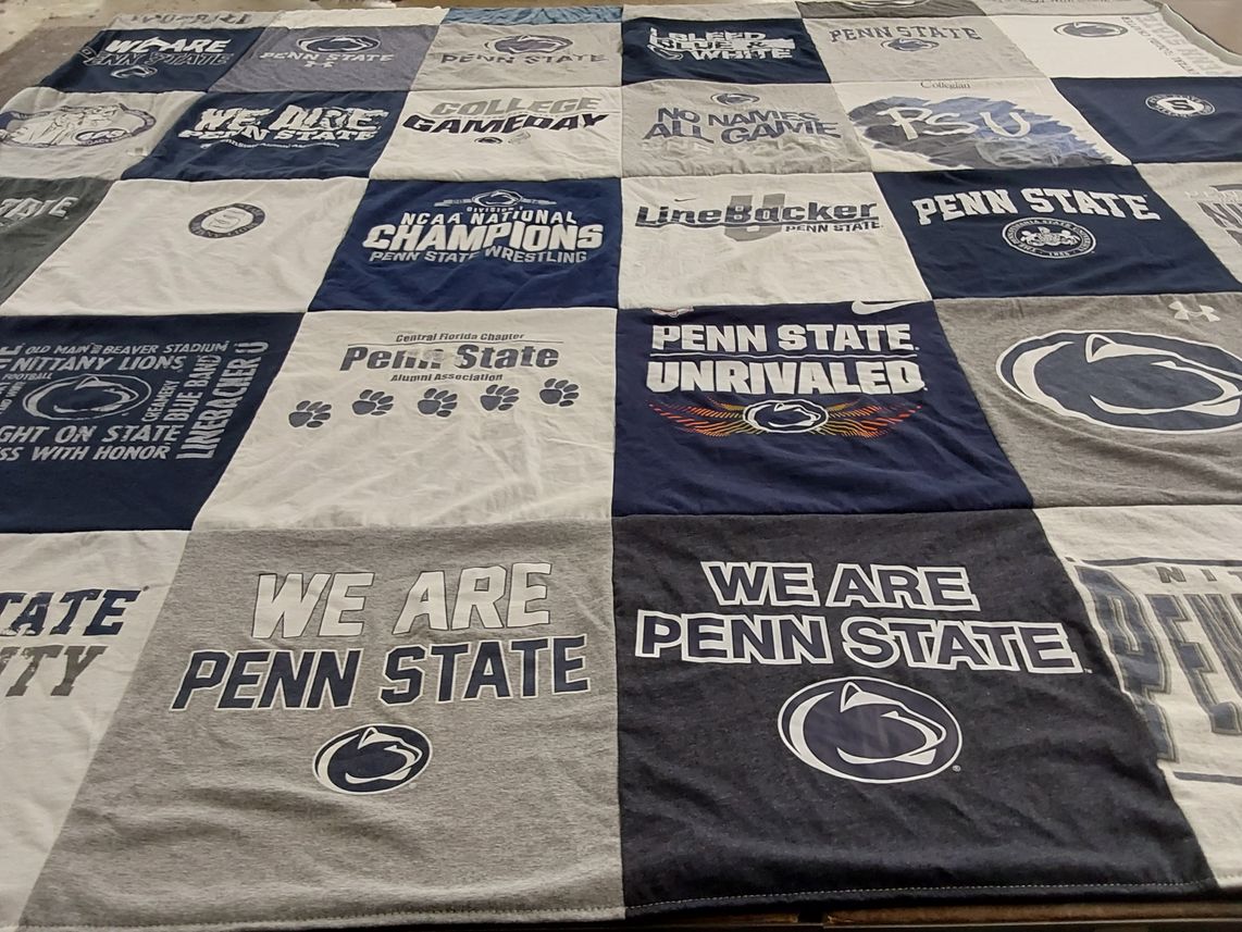 T-shirt quilt featuring penn state nittany lions by Sheryl from FL