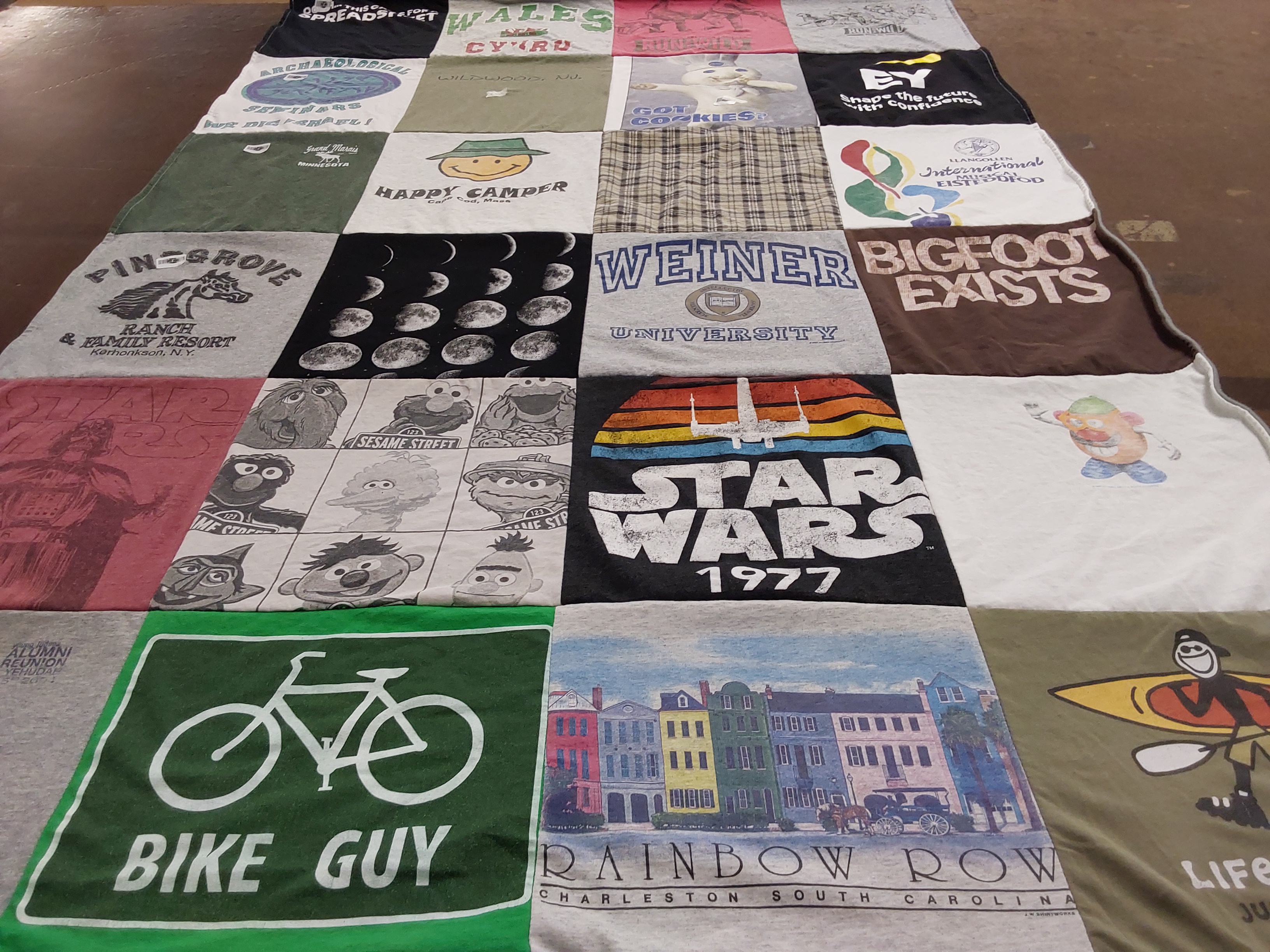 T-shirt quilt from weiner university by Amy from NY