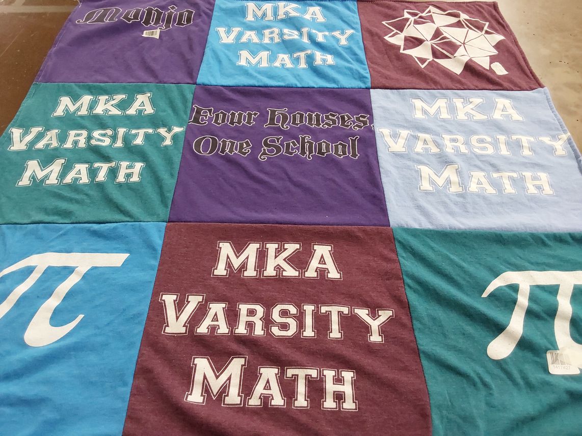 T-shirt quilt from mountain lakes high school by Emily from NJ
