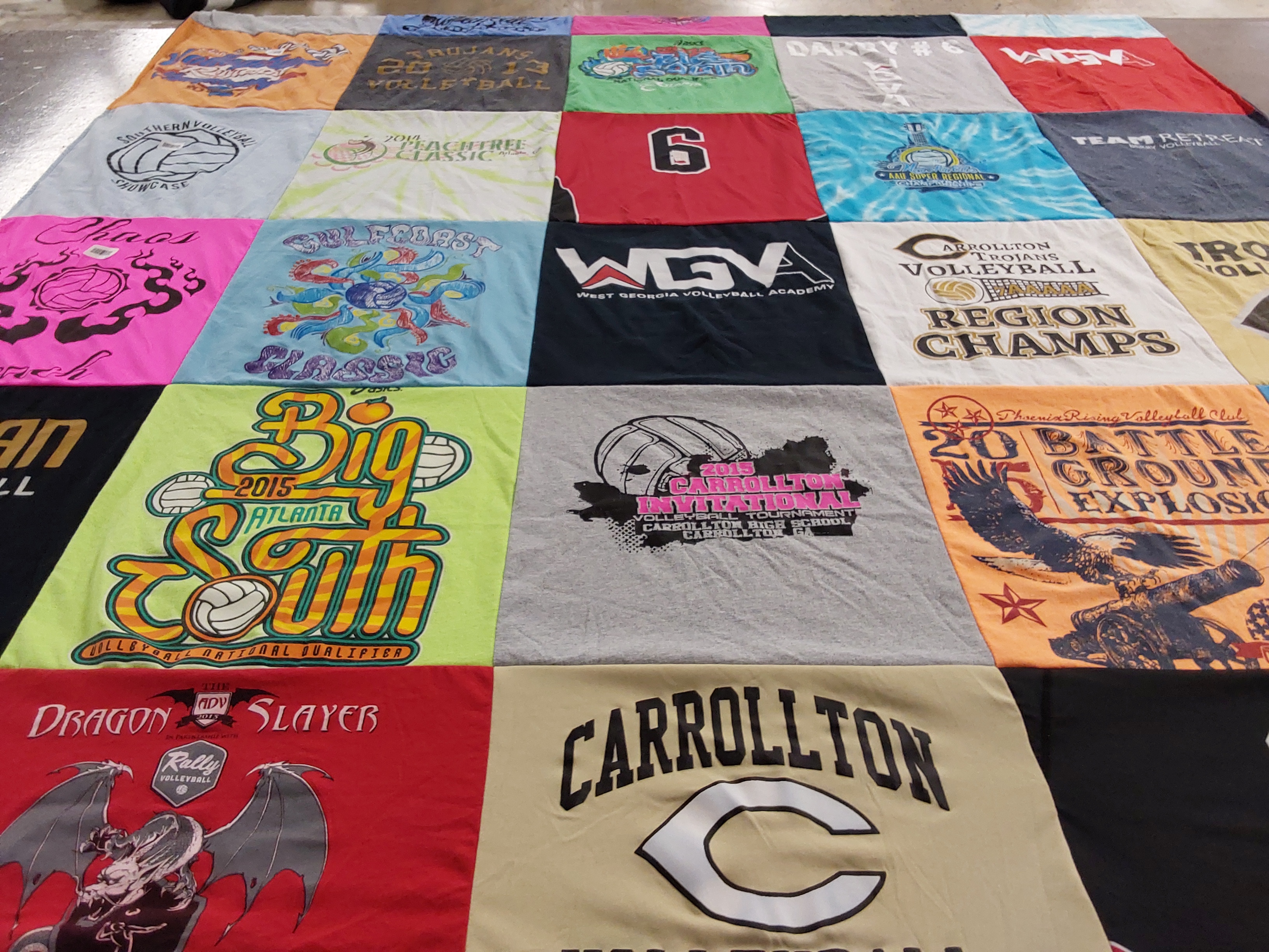 T-shirt quilt from carrollton high school by Tom from GA