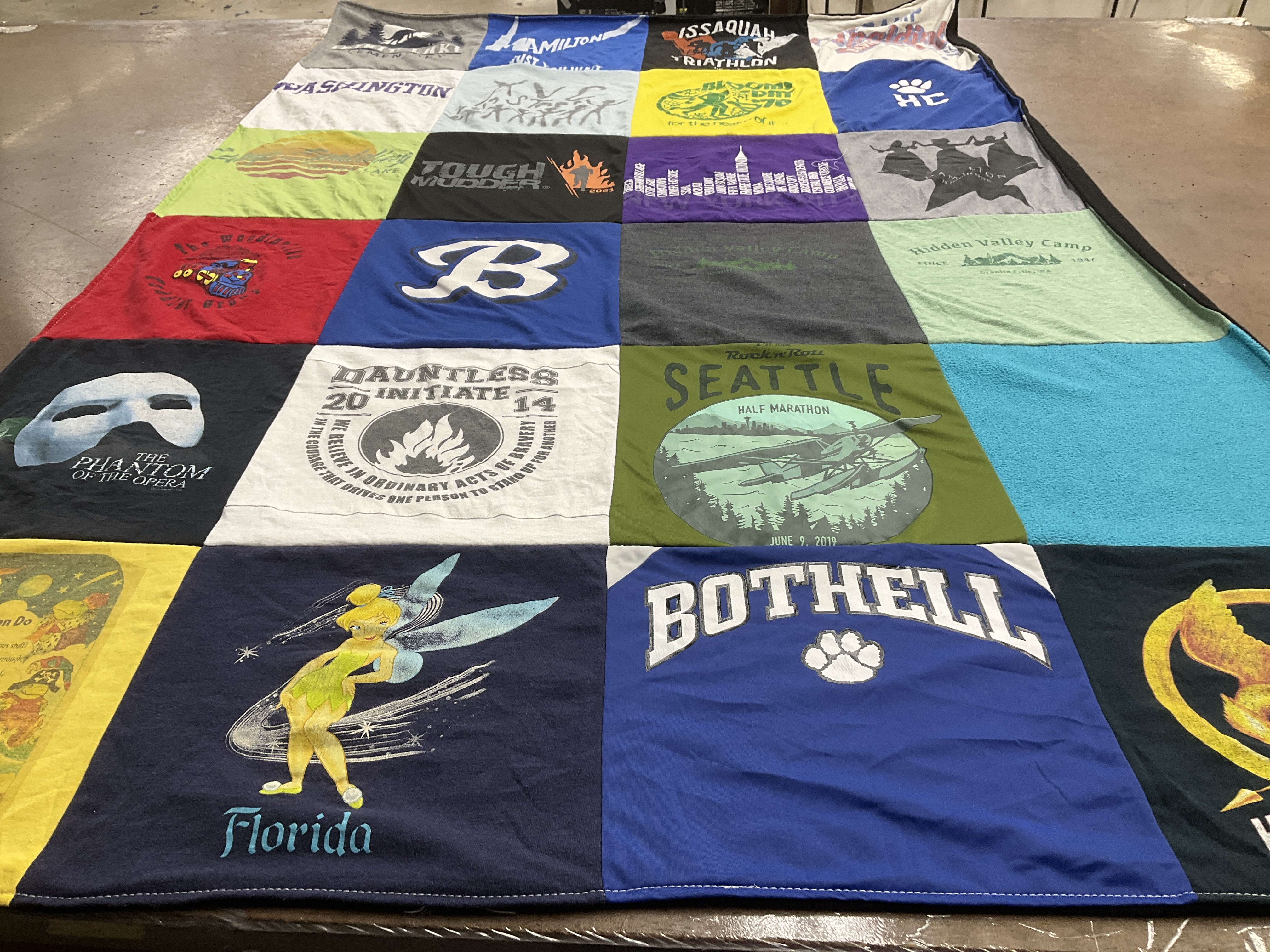 T-shirt quilt from bothell high school by Katherine from WA