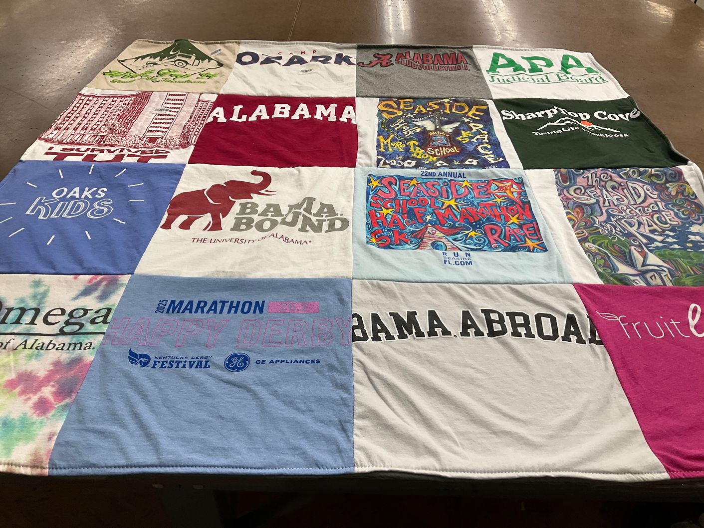 T-shirt quilt from the university of alabama by Katie from TX