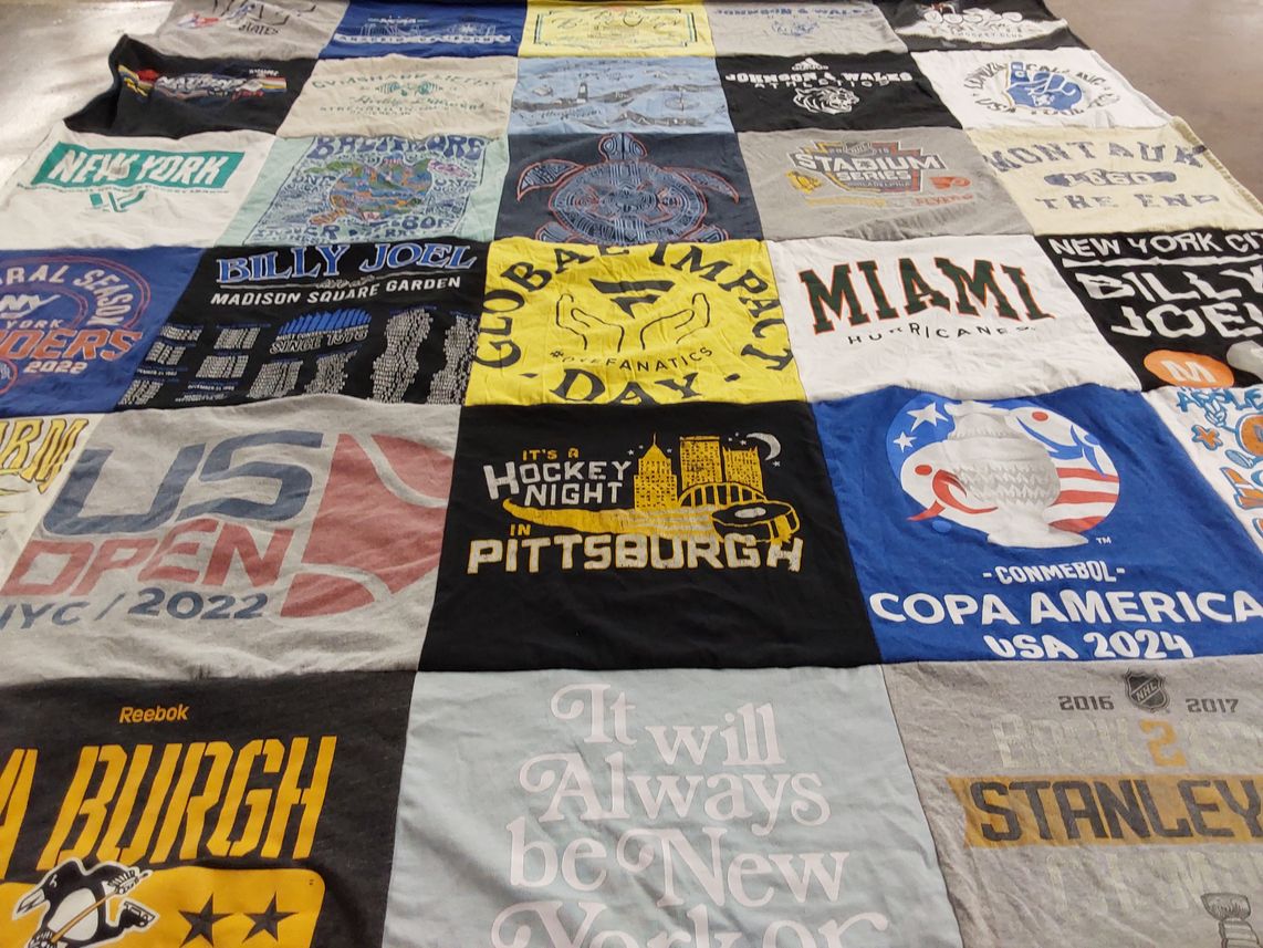 T-shirt quilt featuring pittsburgh penguins by Natalie from NY