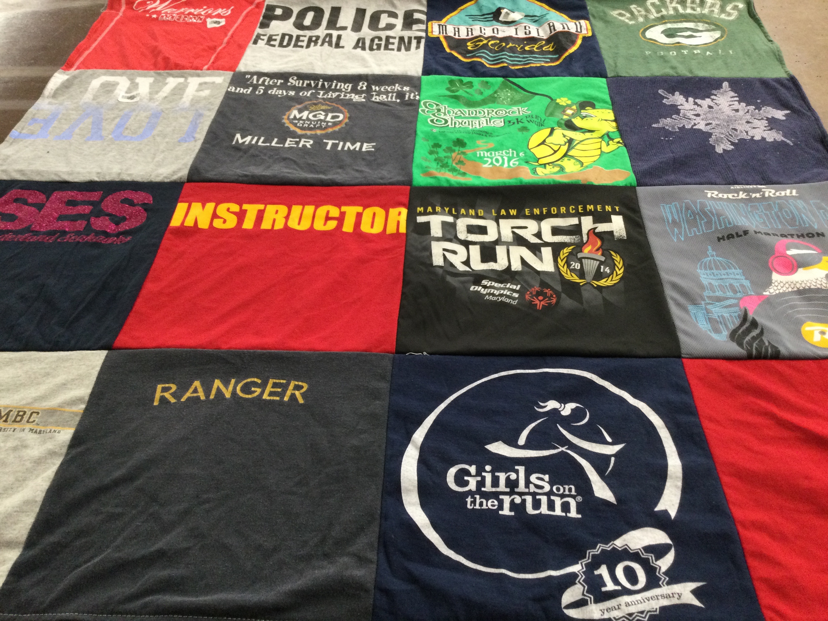 T-shirt quilt featuring green bay packers football team by lindsay from MD