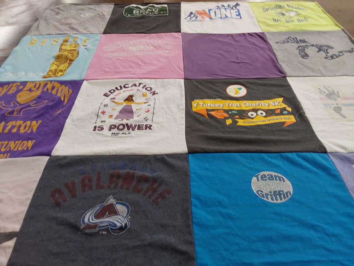 T-shirt quilt featuring colorado avalanche by Rachel from MI