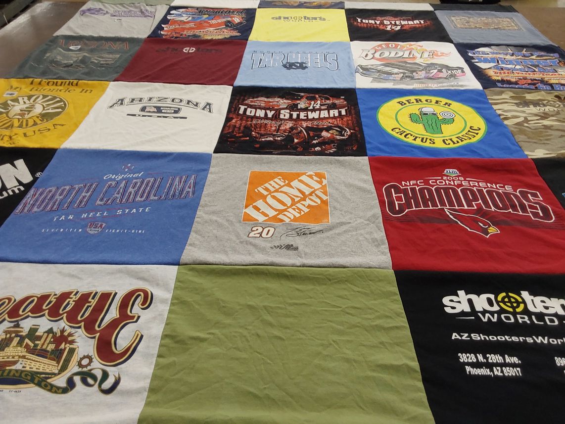 T-shirt quilt featuring arizona cardinals by Cherry from AZ