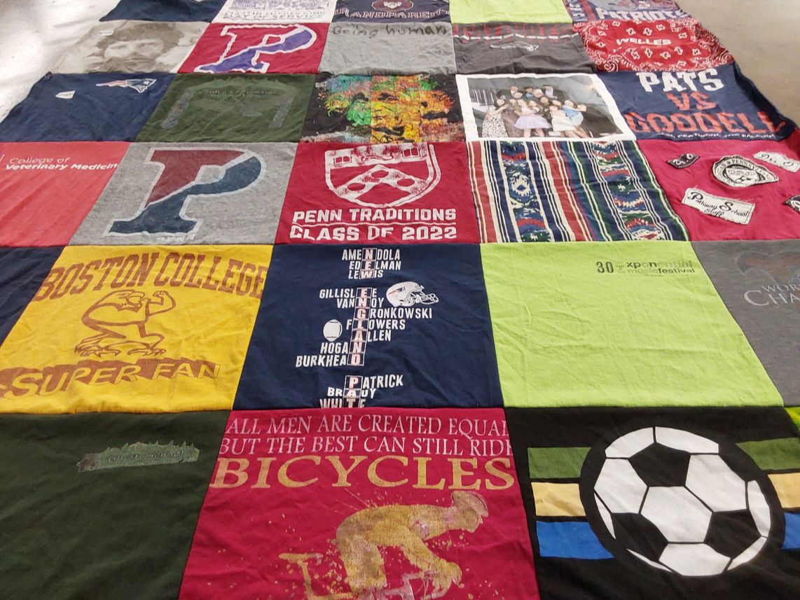 T-shirt quilt featuring new england patriots by Liz  from PA