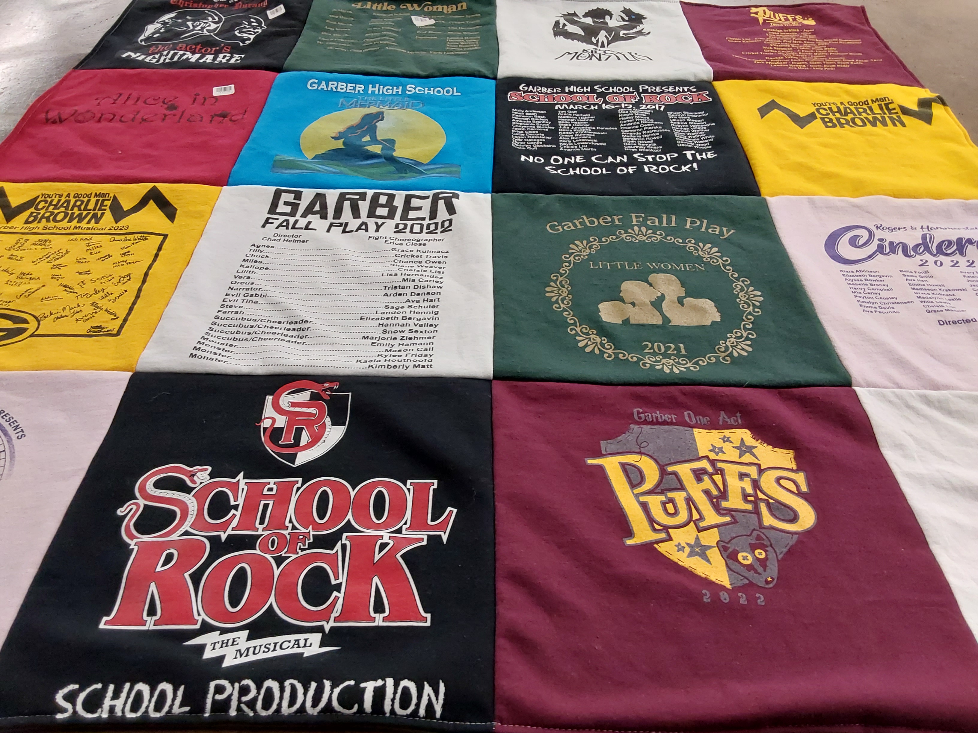 T-shirt quilt from garber high school by Amy from MI
