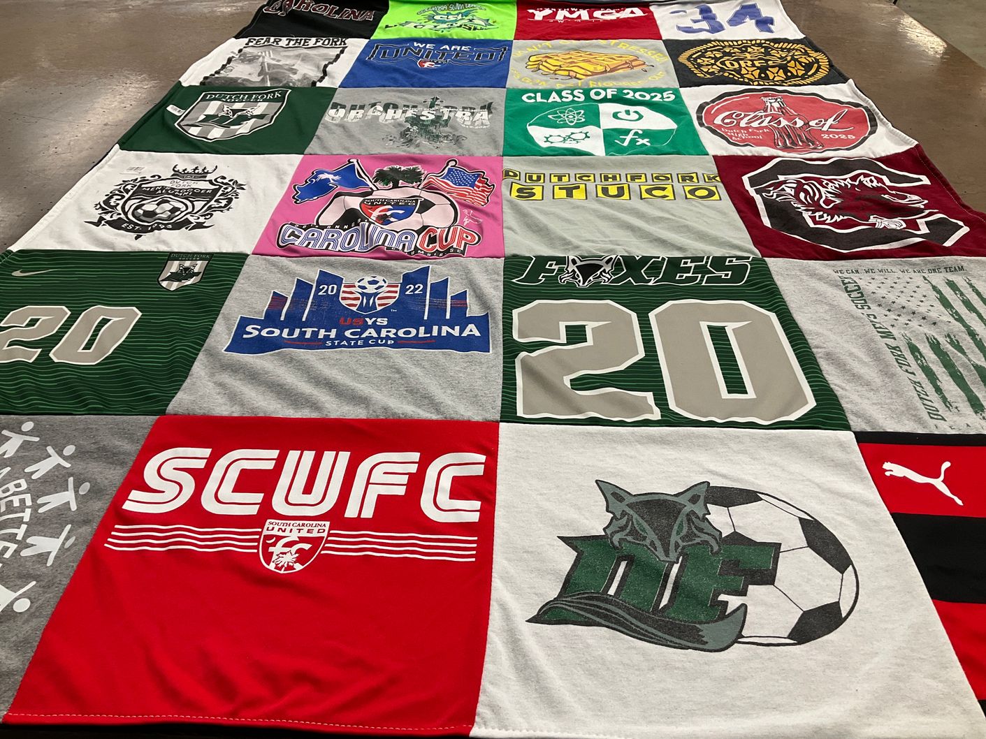 T-shirt quilt featuring south carolina united football club by karen from SC
