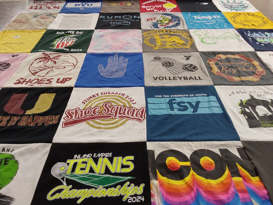 T-shirt quilt featuring inland empire tennis championships by Ellery from WA