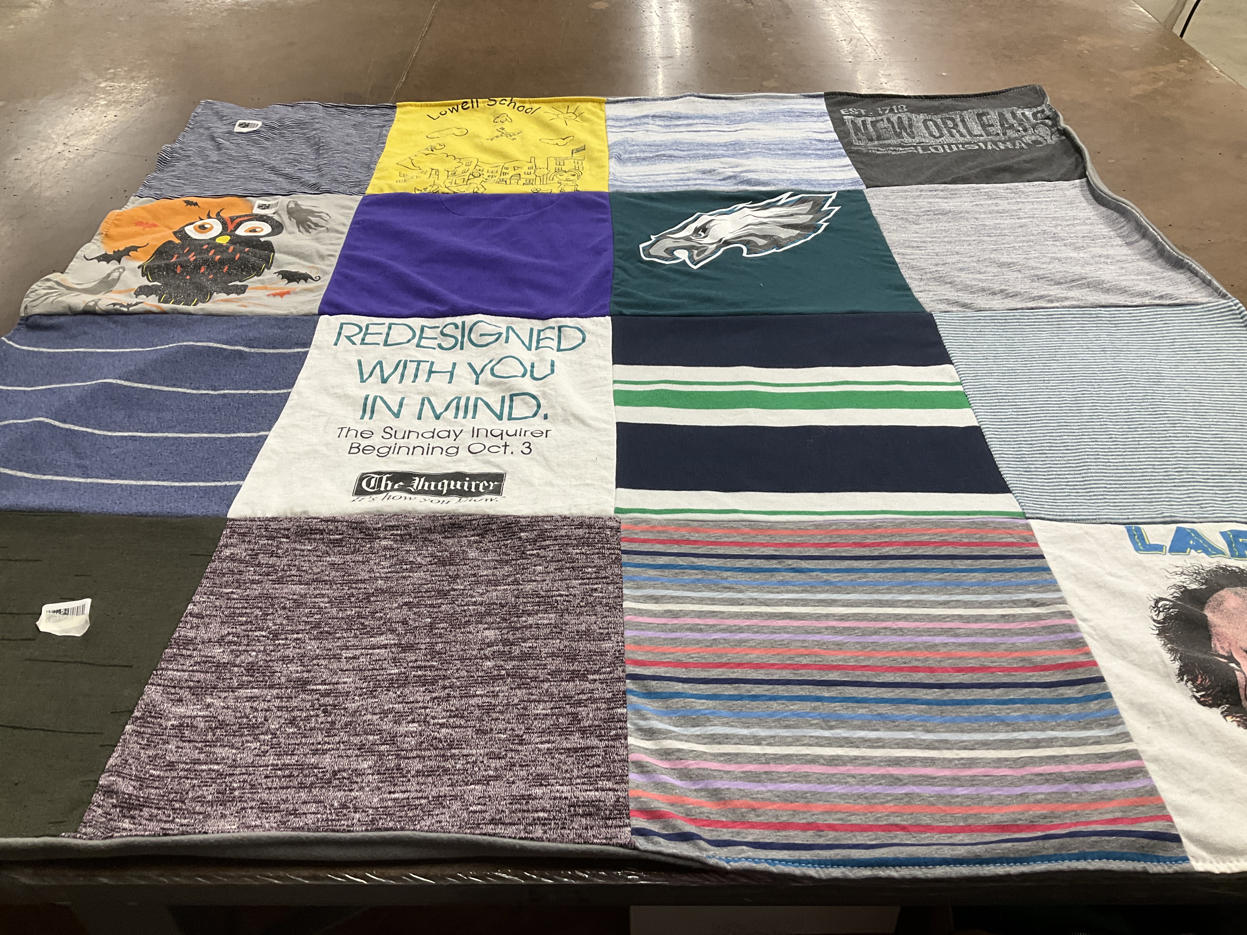 T-shirt quilt featuring philadelphia eagles by Hayley from PA