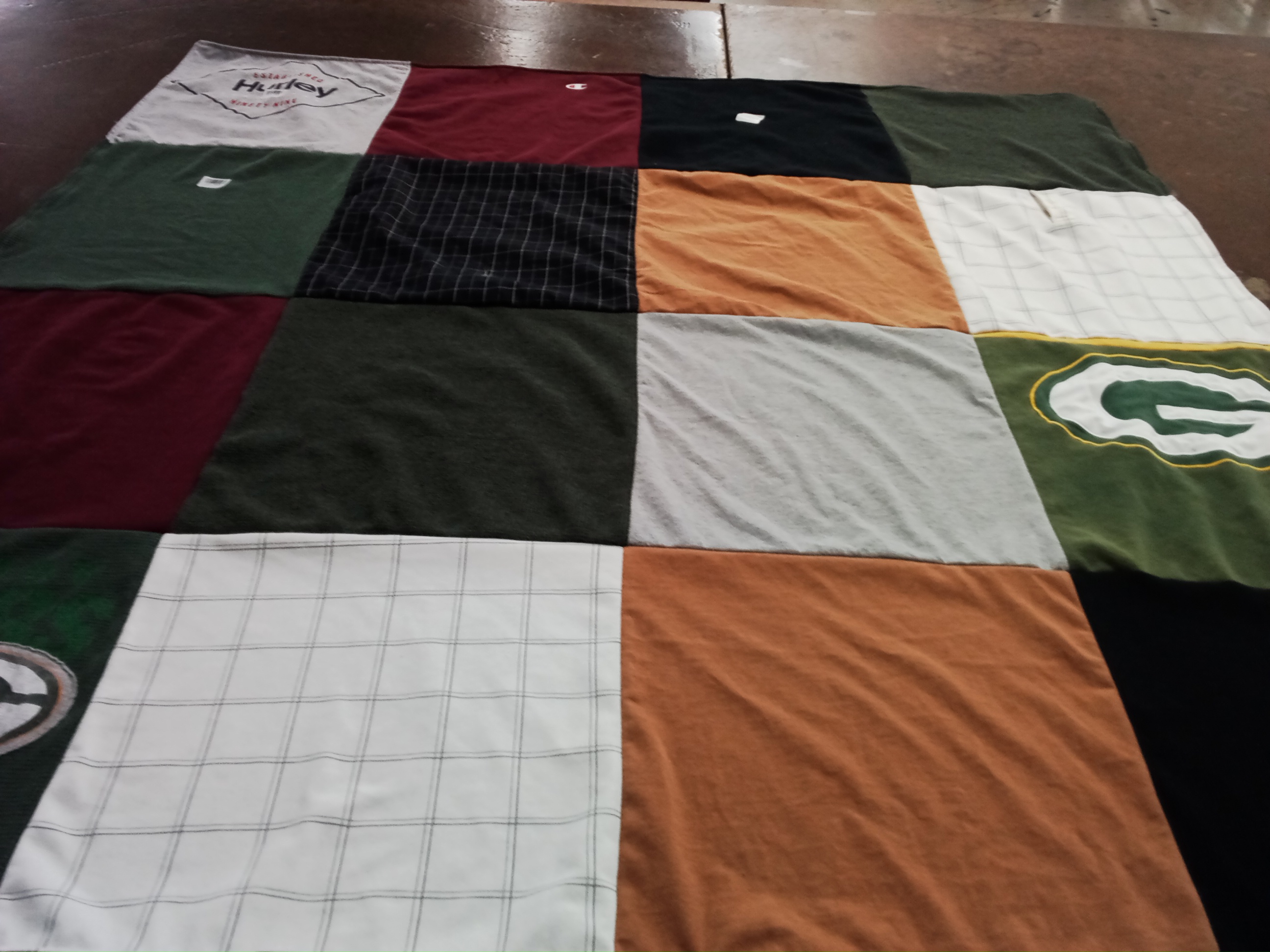 T-shirt quilt featuring green bay packers by Karen from NJ