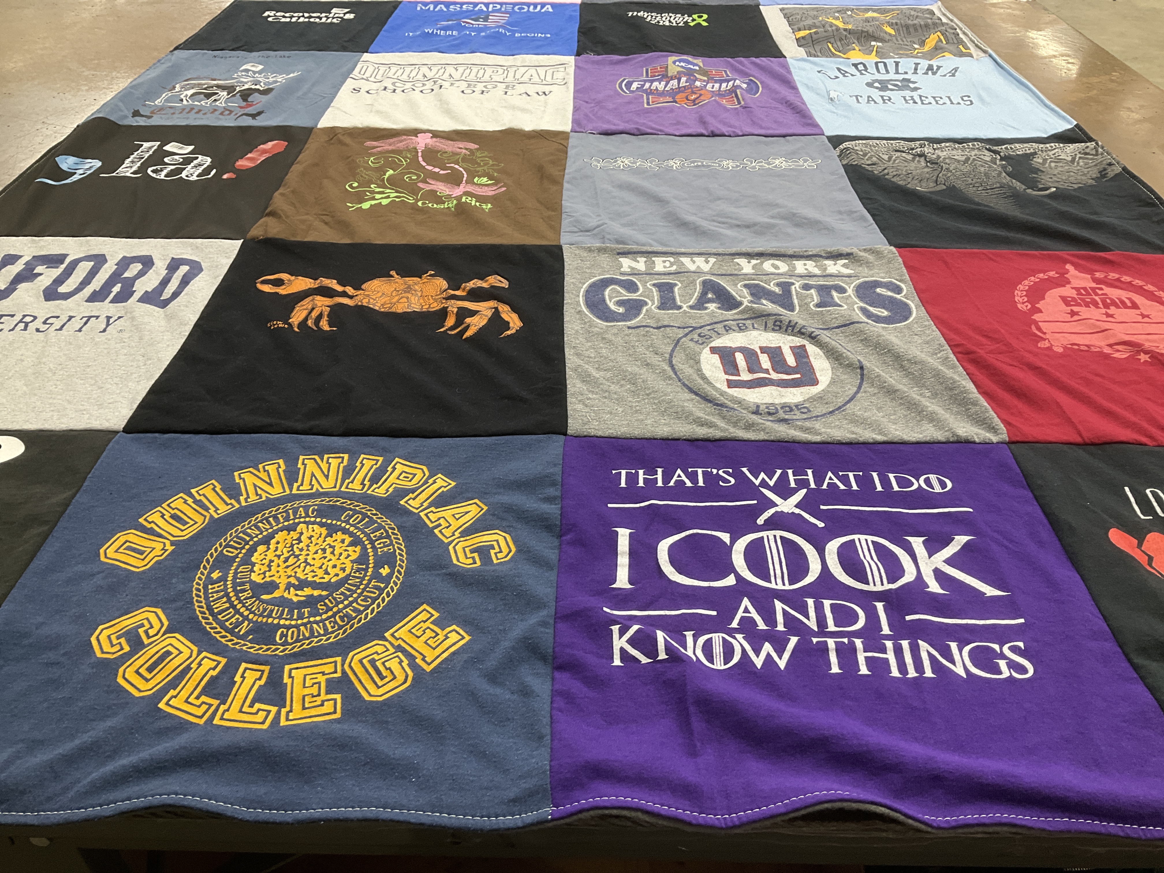 T-shirt quilt featuring new york giants by Lauren from CT