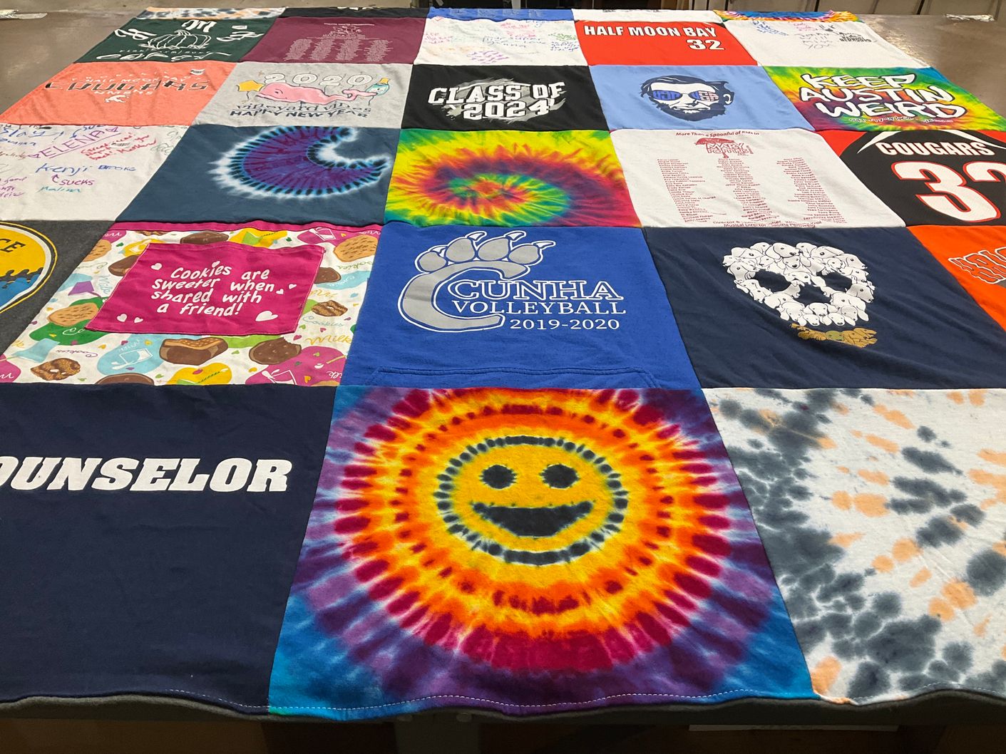 T-shirt quilt featuring cunha volleyball by Lori from SC