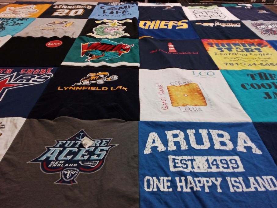 T-shirt quilt featuring lynnfield lax by Tricia from MA