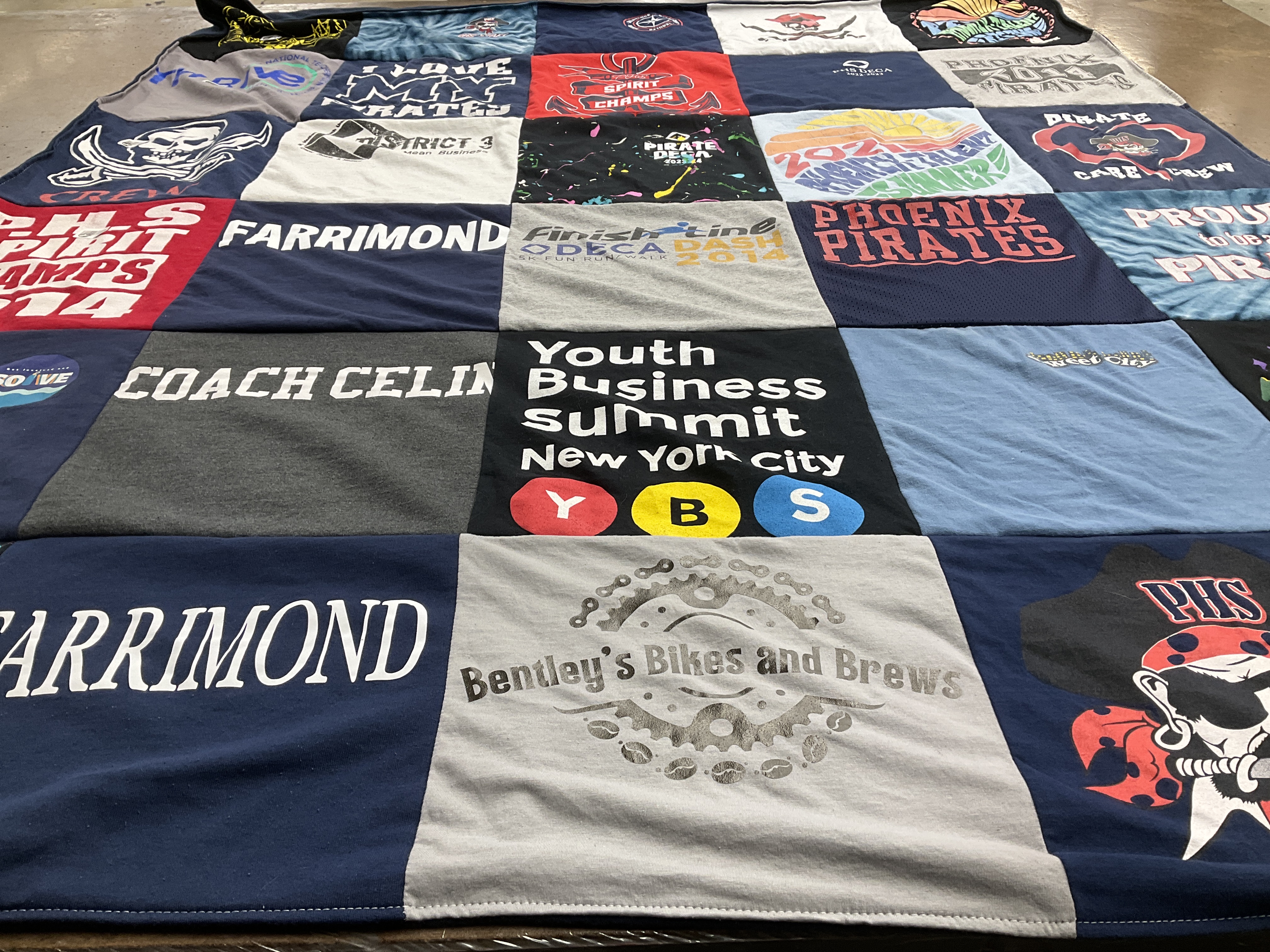 T-shirt quilt featuring phoenix pirates by Celine from OR