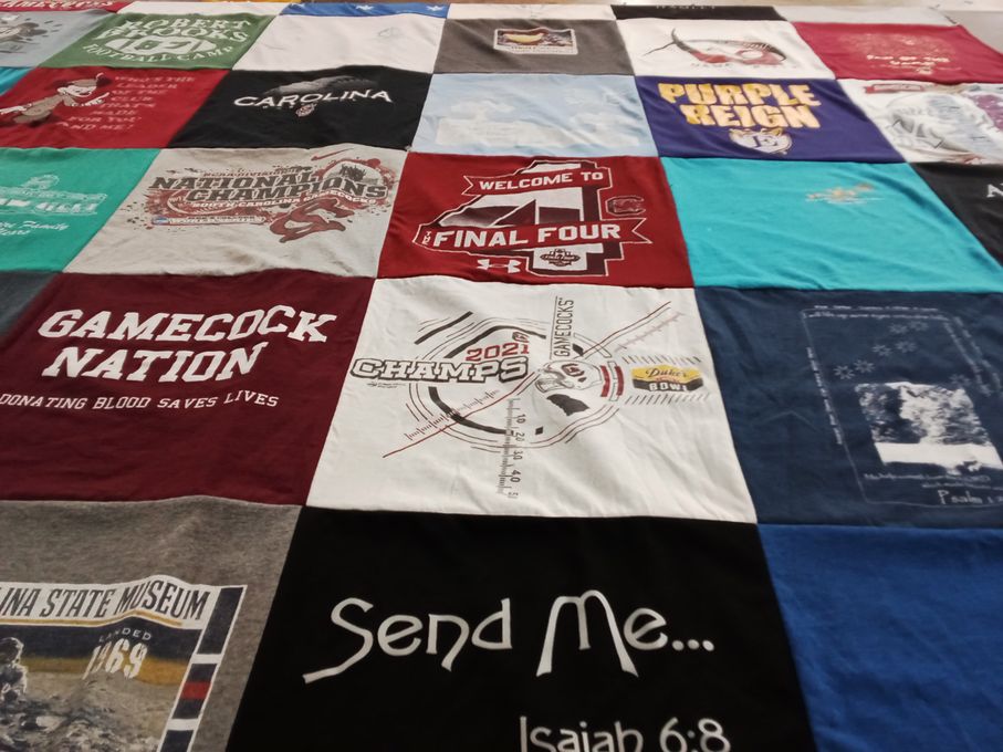 T-shirt quilt featuring south carolina gamecocks by Miller from SC
