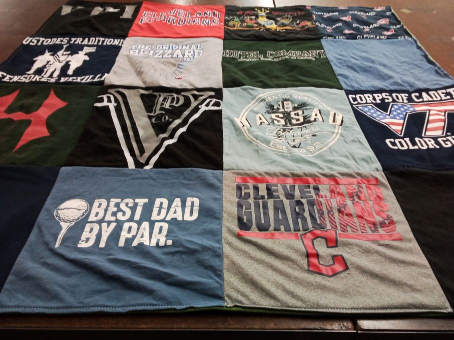 T-shirt quilt featuring cleveland guardians by Carrisa from VA