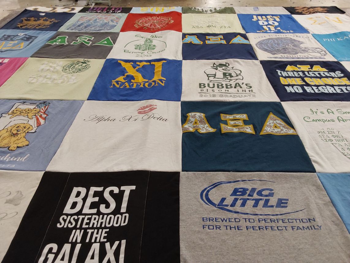 T-shirt quilt featuring phi kappa psi by Winnie from CO