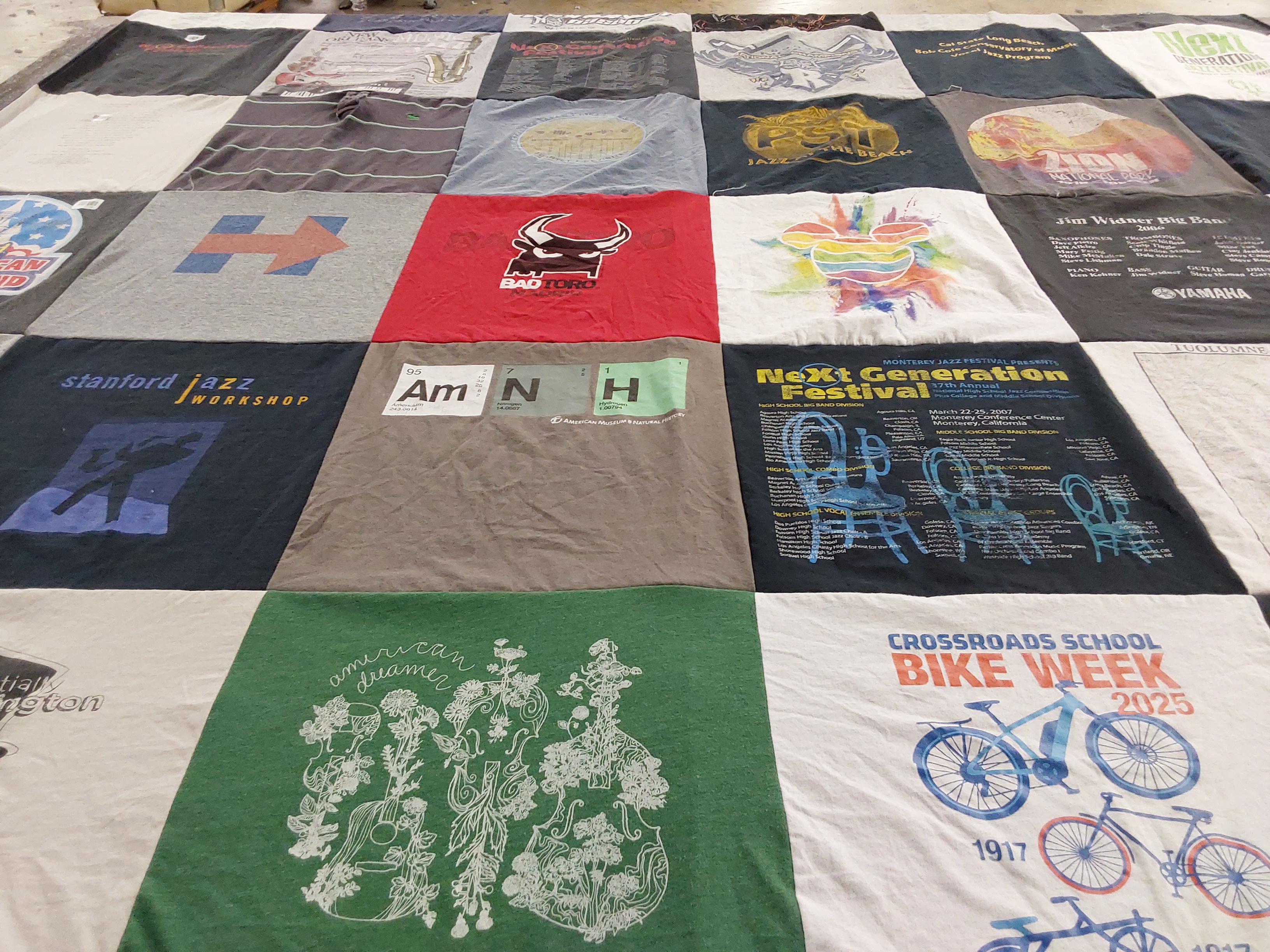 T-shirt quilt from stanford university by Amanda from CA