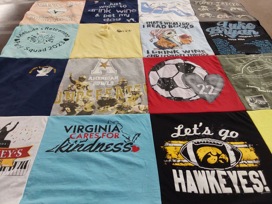 T-shirt quilt featuring university of iowa hawkeyes by Denise from VA