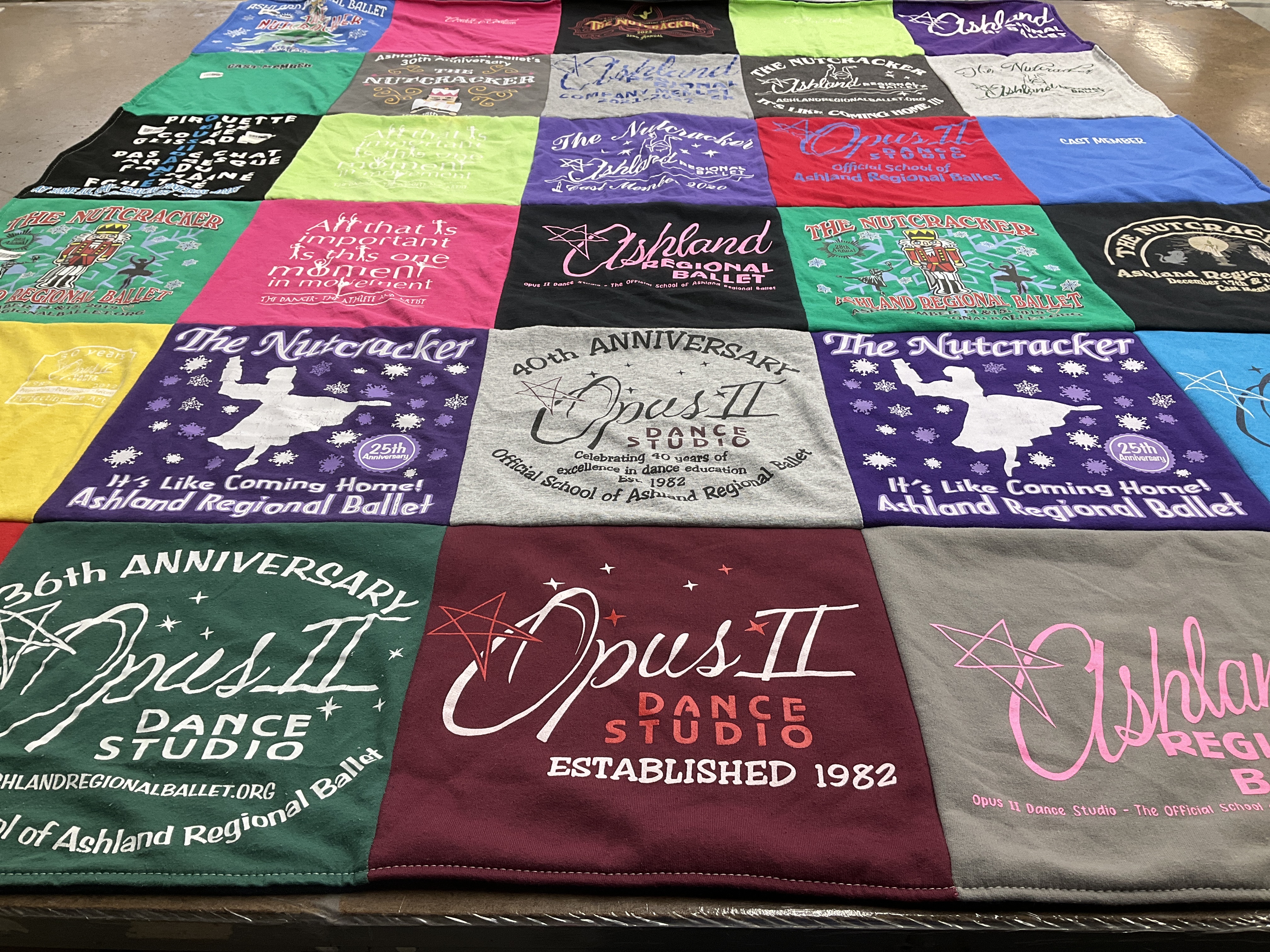 T-shirt quilt with ballet, dance themes by Mehrdad from OH