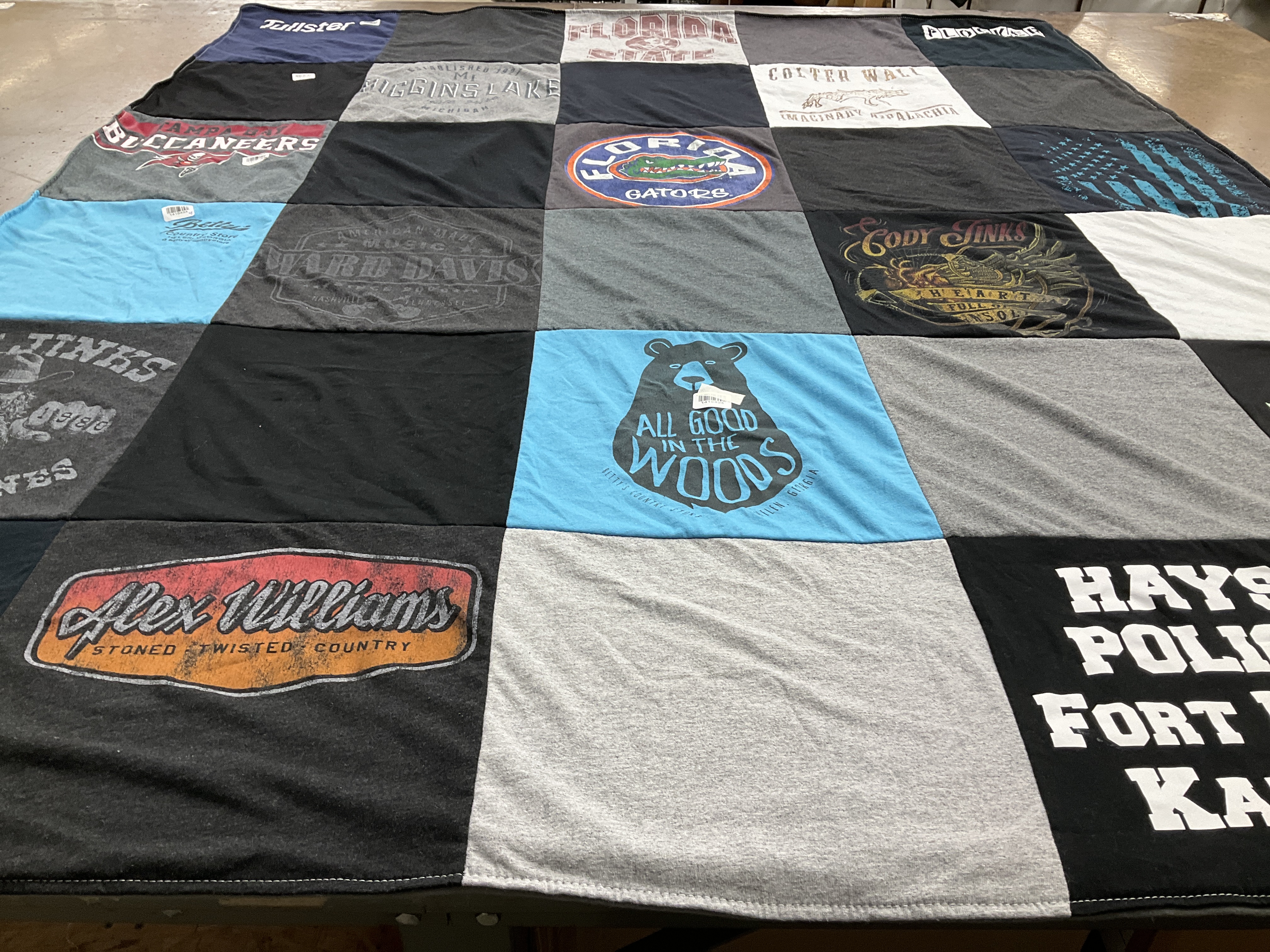 T-shirt quilt featuring tampa bay buccaneers by Barbara from FL