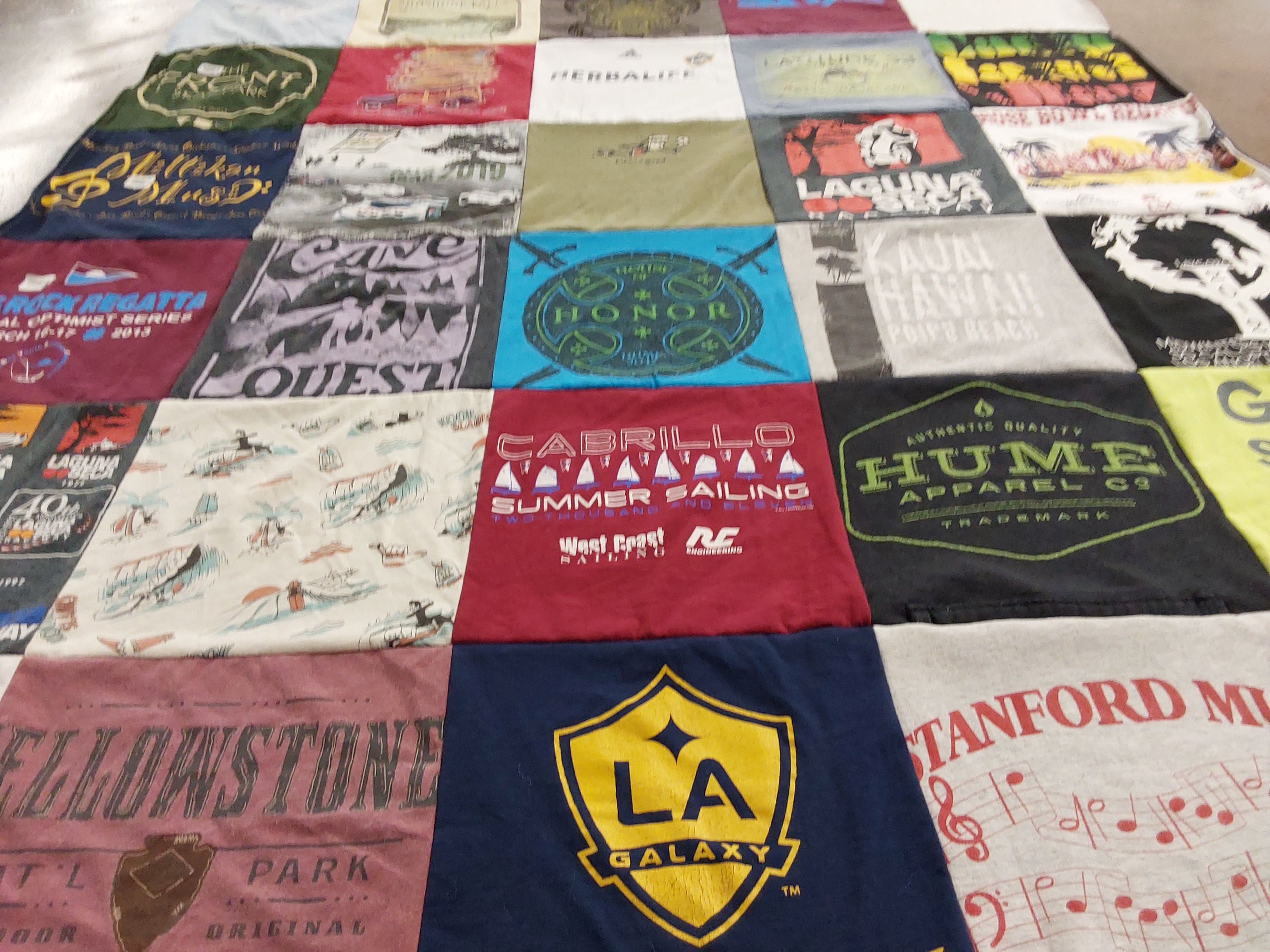 T-shirt quilt featuring la galaxy by Lisa from CA