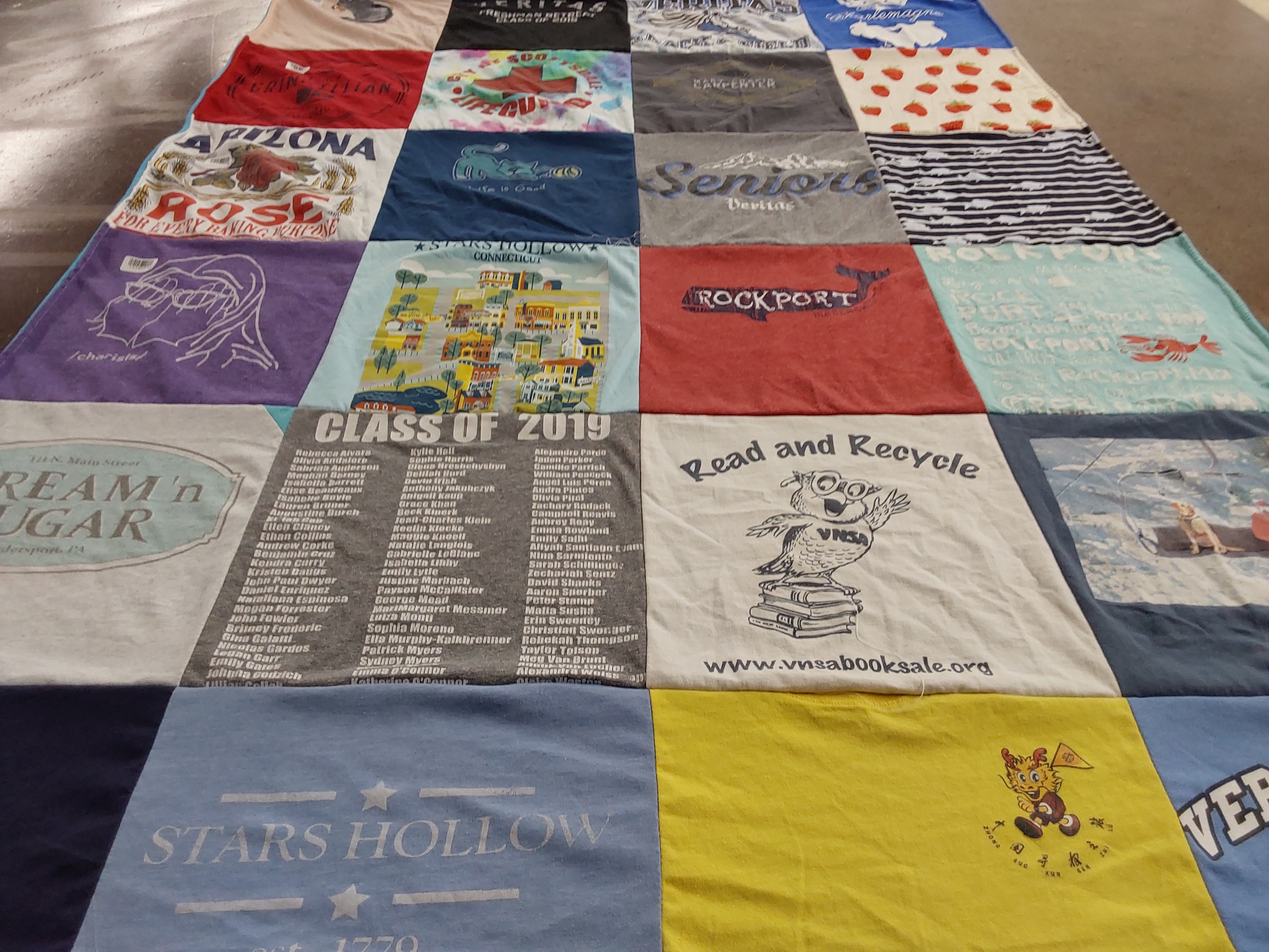 T-shirt quilt from university of rockport by Jennifer from AZ