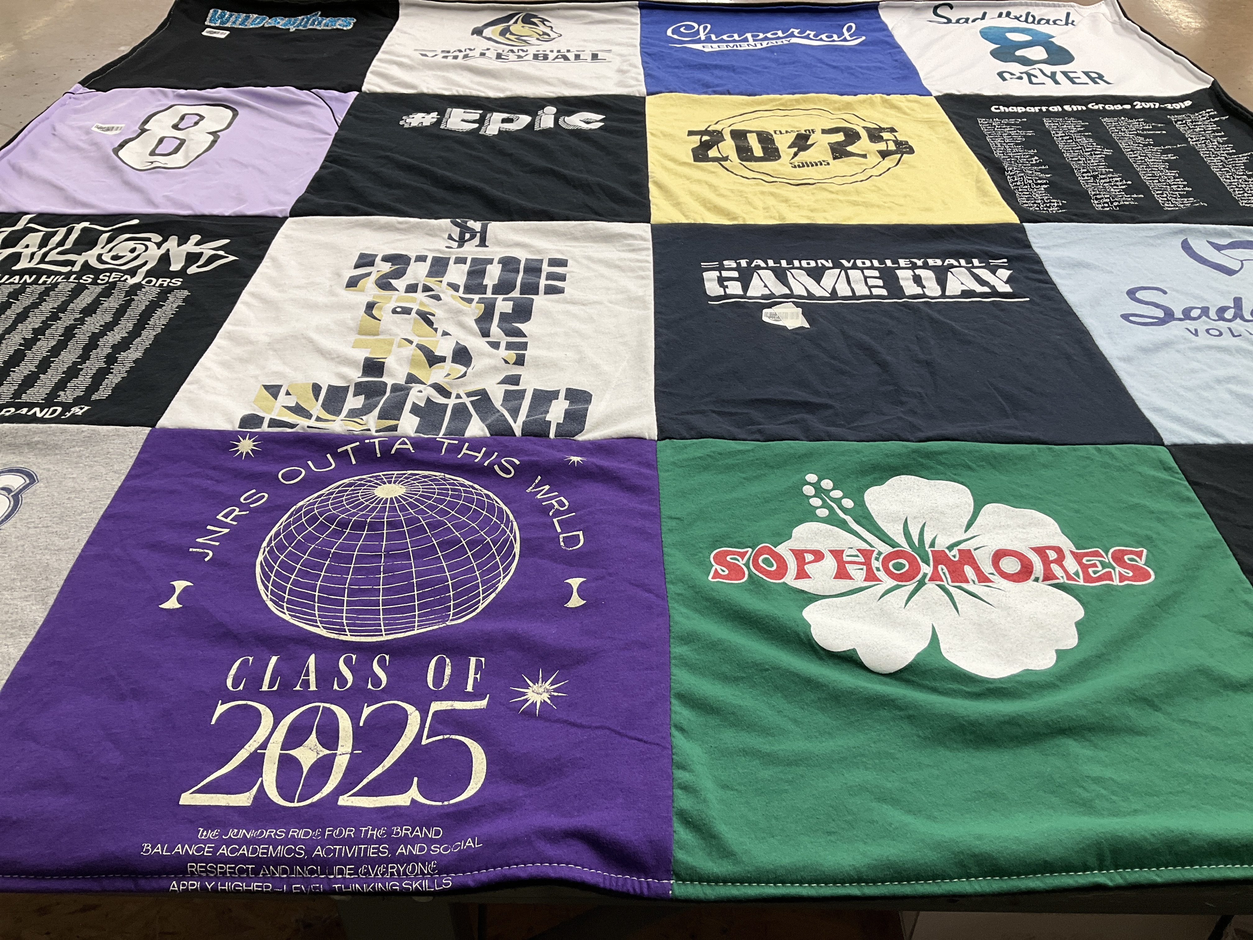 T-shirt quilt featuring stallion volleyball by Jessica from CA