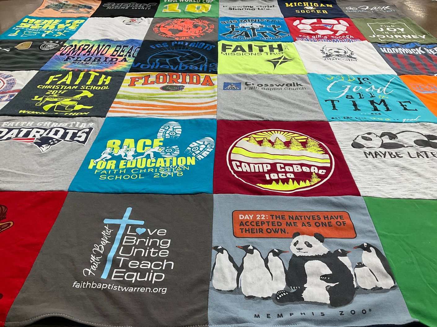 T-shirt quilt featuring patriots by Sandra from MI