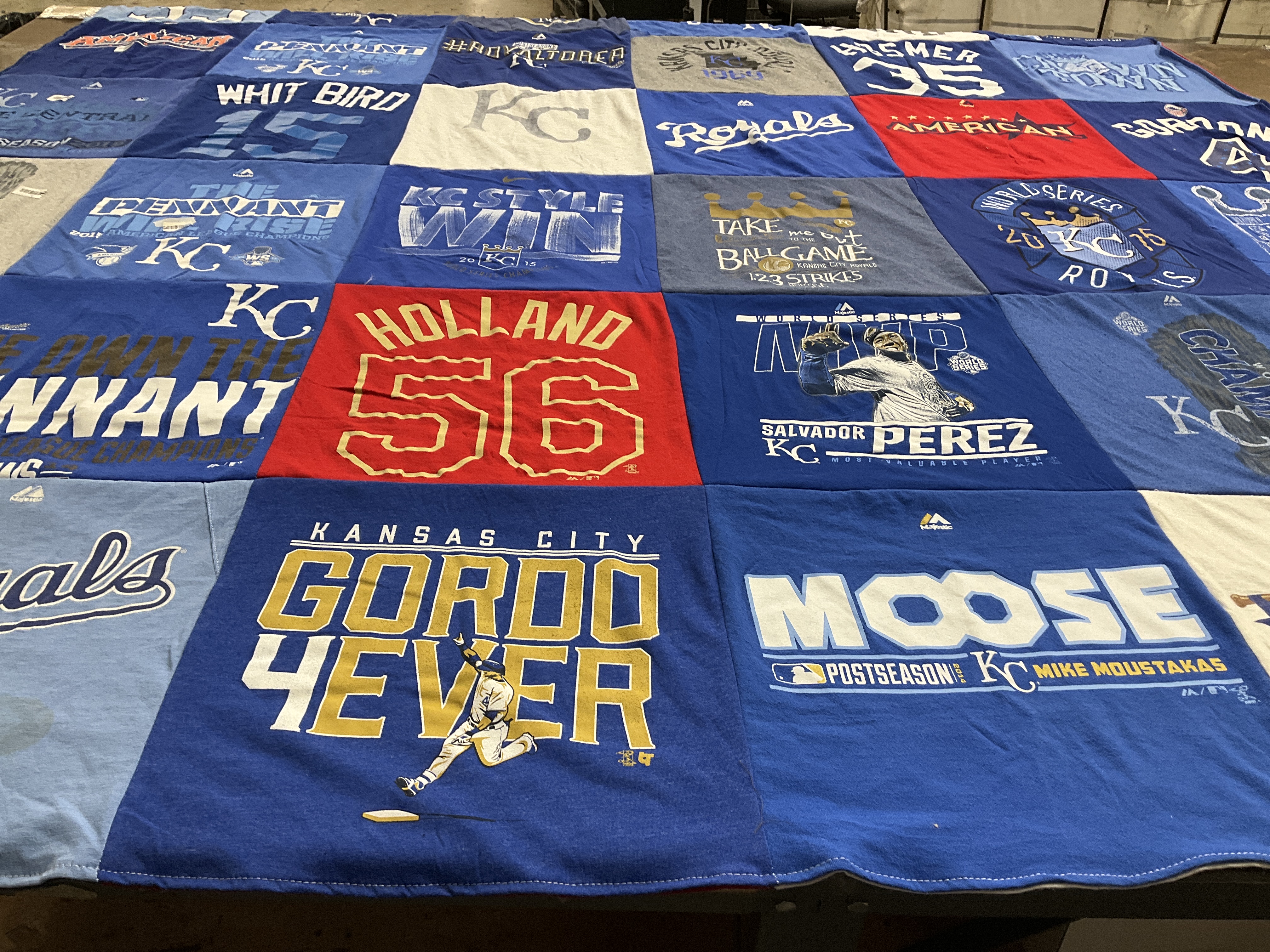 T-shirt quilt featuring kansas city royals by Shelly from KS