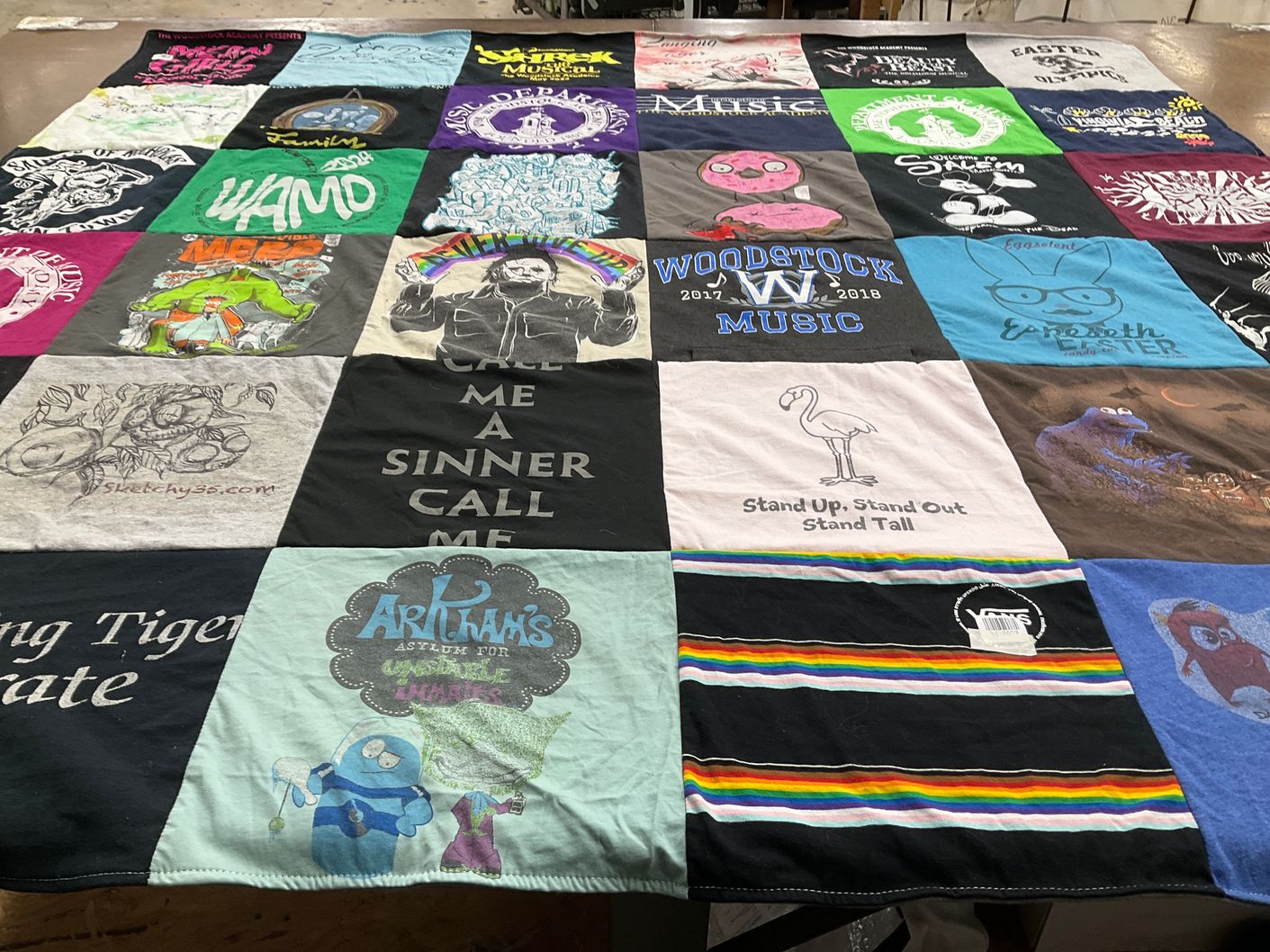 T-shirt quilt from woodstock music festival by jennifer from CT
