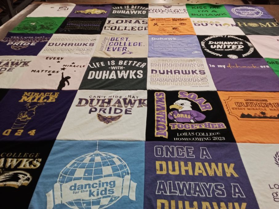 T-shirt quilt featuring duhawks by Jill from IL