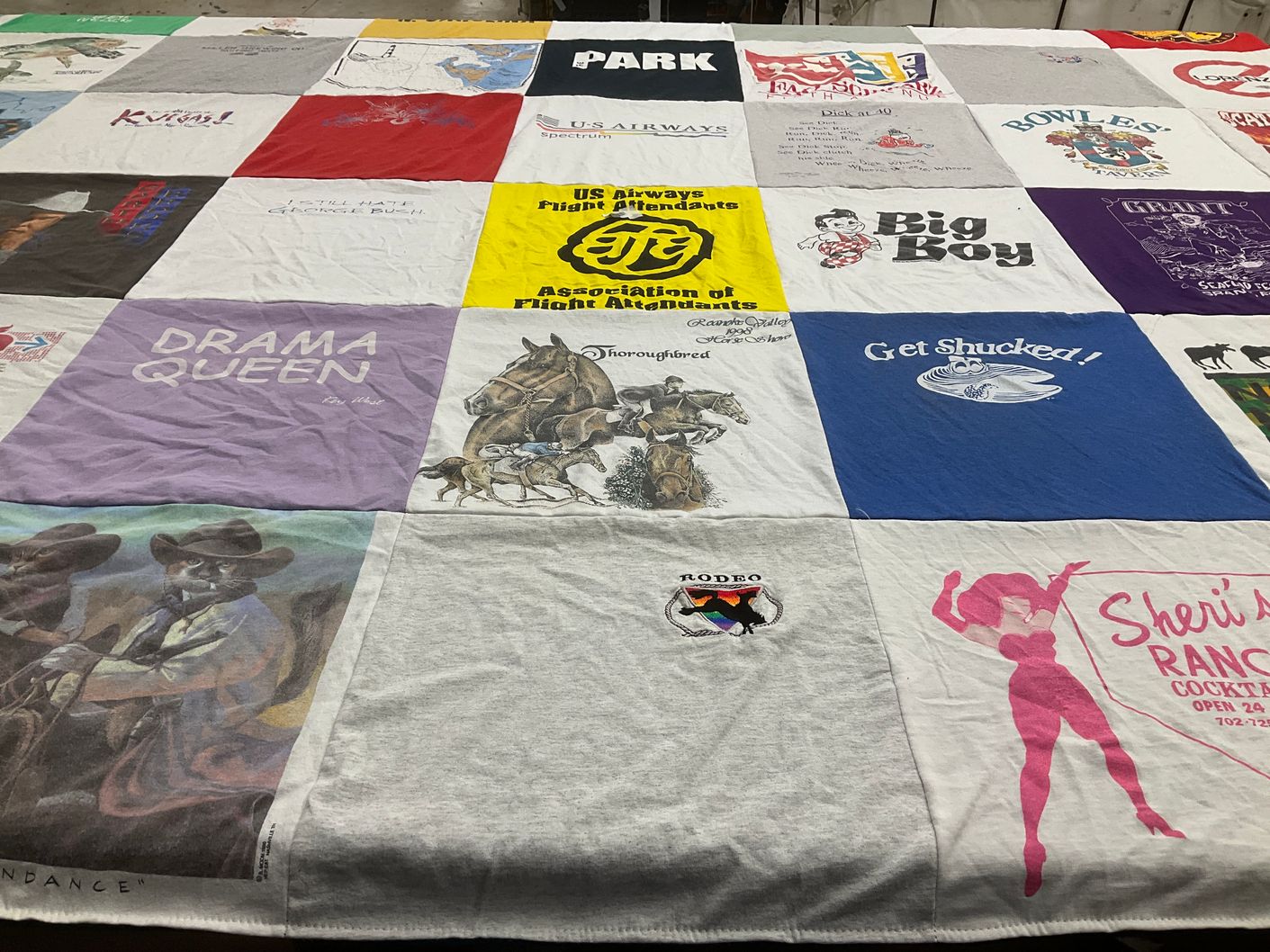 T-shirt quilt from dickinson state university by Larry from VA
