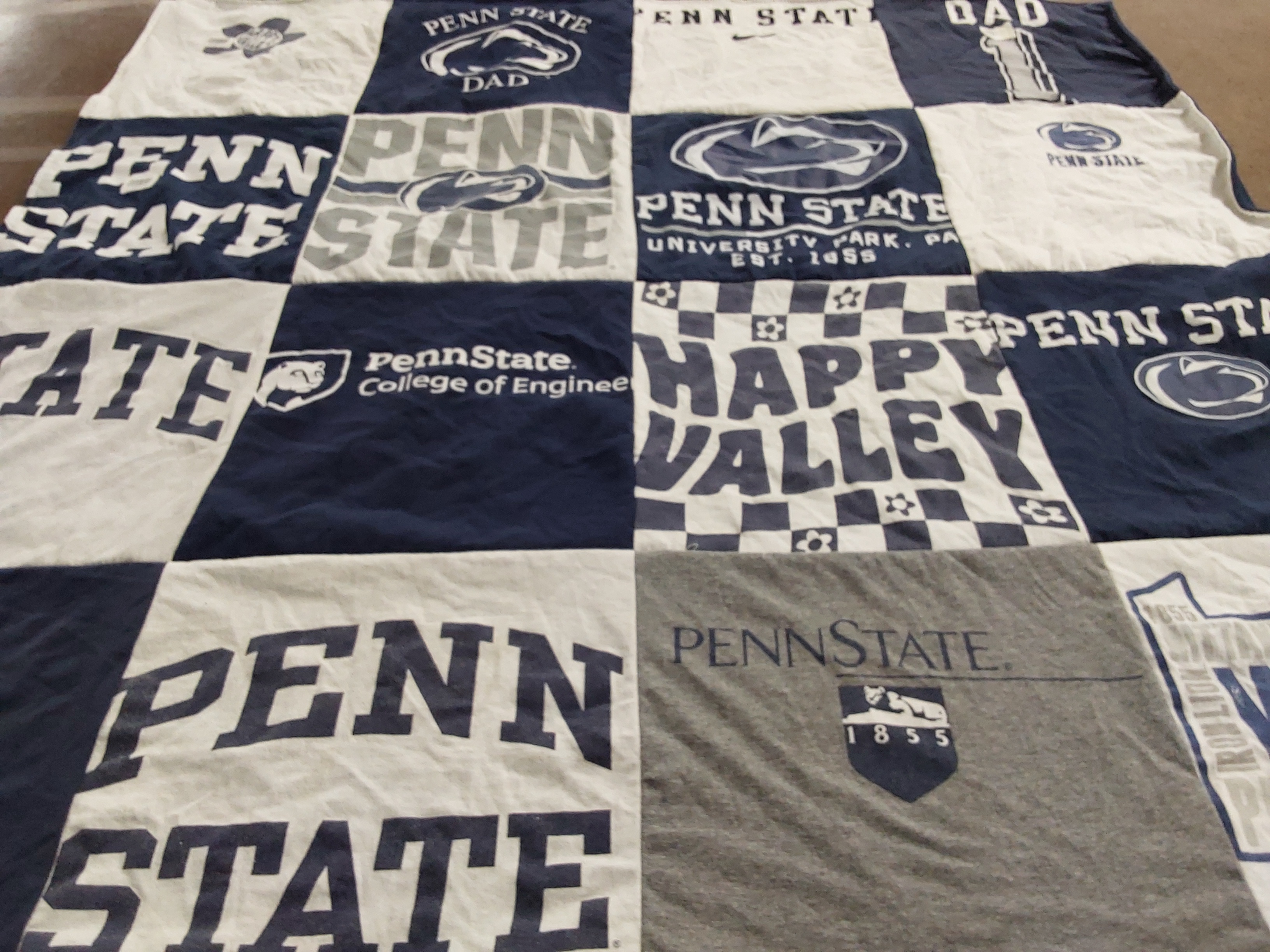 T-shirt quilt featuring penn state nittany lions by Christopher from IL