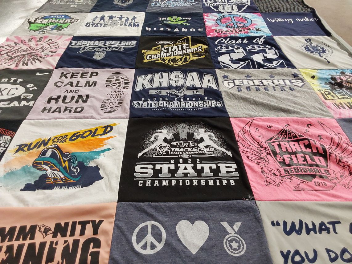 T-shirt quilt featuring generals running by alyssa from KY